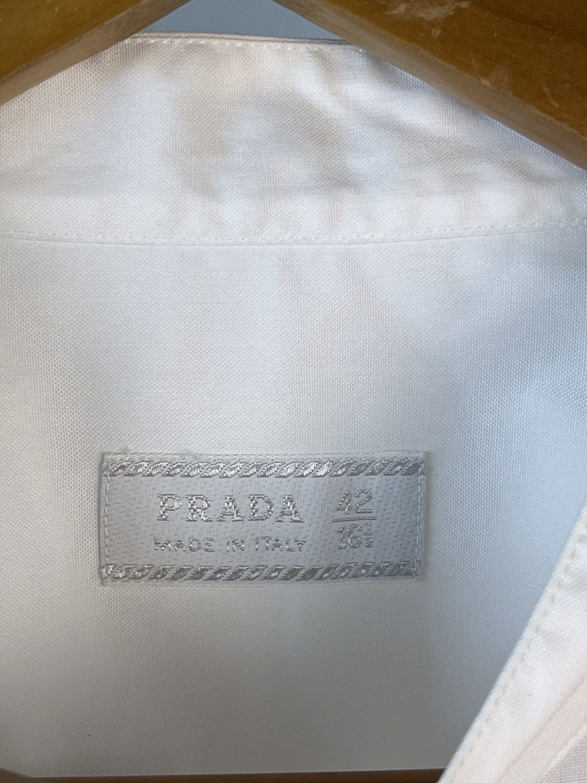 Prada Early 2000 Prada White Plaid Shirt Size US L / EU 52-54 / 3 - 11 Thumbnail