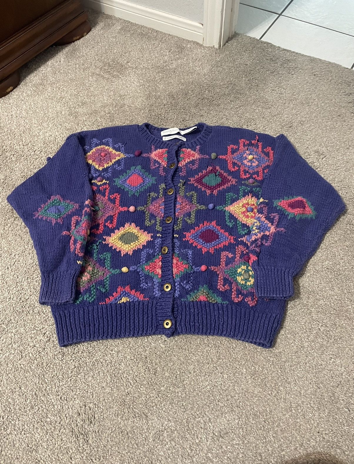 Other × Vintage Vintage 90s Robert Scott Floral Sweater Cardigan Size Medium Size M / US 6-8 / IT 42-44 - 7 Thumbnail