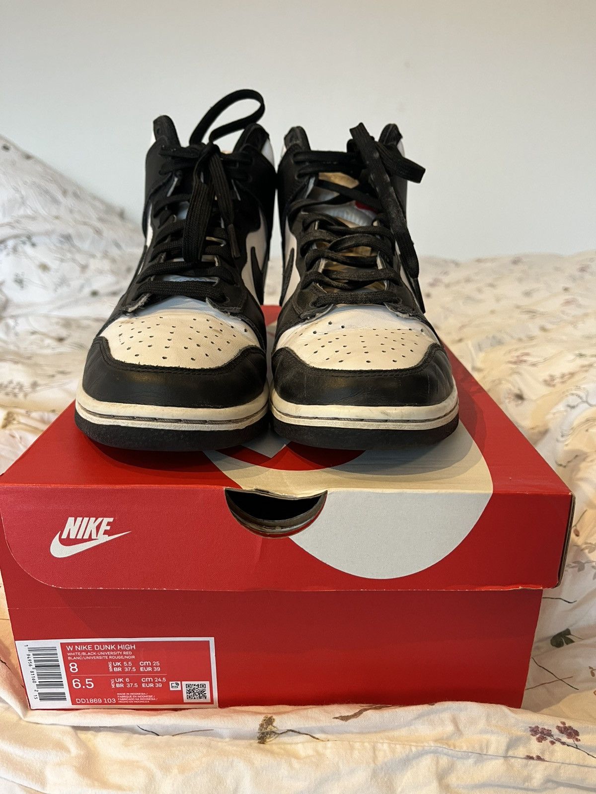 Nike Nike dunk high panda🐼 Size US 8 / IT 38 - 4 Thumbnail