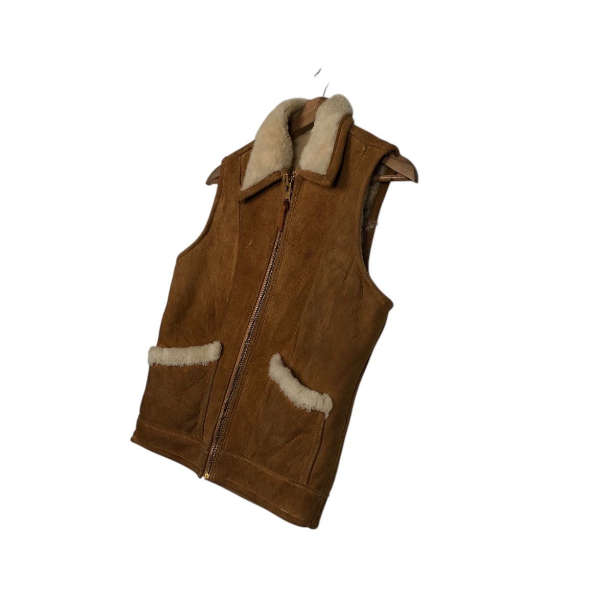 Aero Leathers 📌Vintage Vest Genuine Leather Jacket Shearling Overland Size US S / EU 44-46 / 1 - 3 Thumbnail