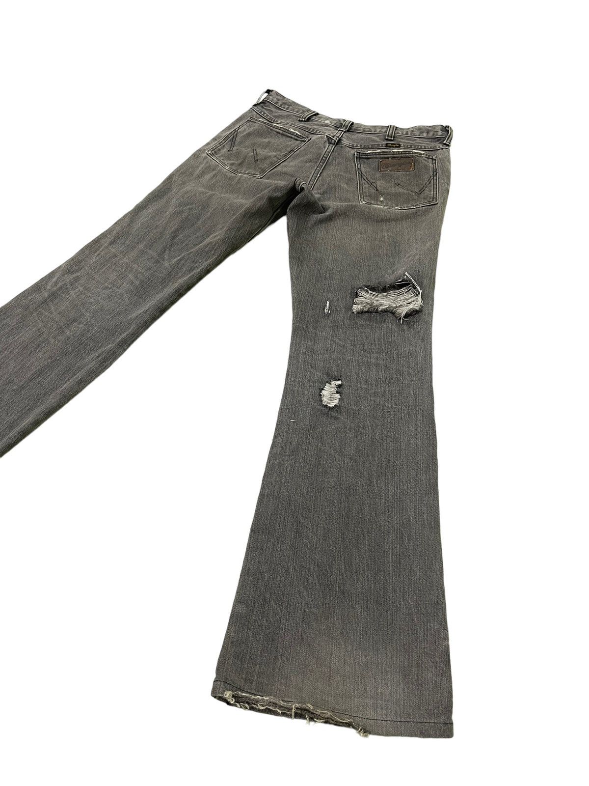 Japanese Brand Flare Jeans Vtg Wrangler Faded Distress Boot Cut 7🟦0 Size US 30 / EU 46 - 12 Thumbnail