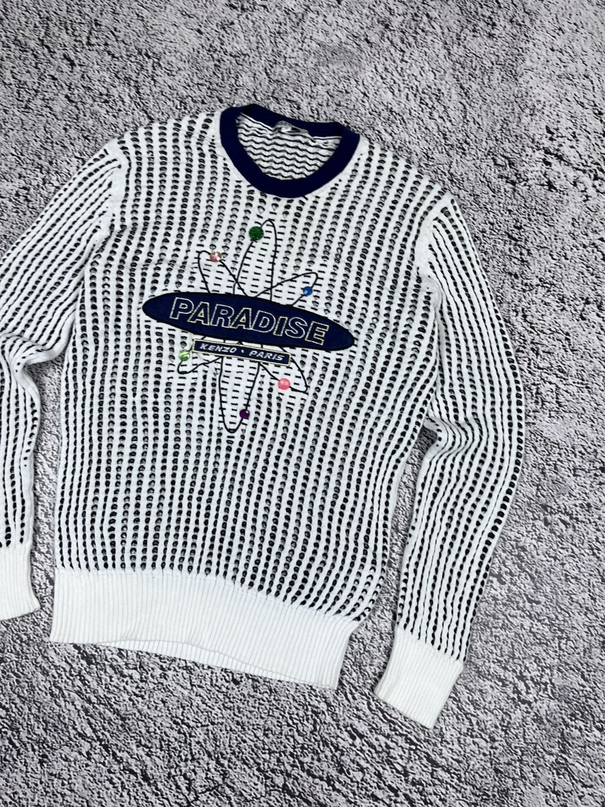 Kenzo Vintage Kenzo Paris Paradise Web Mesh sweater logo size S Size S / US 4 / IT 40 - 3 Thumbnail