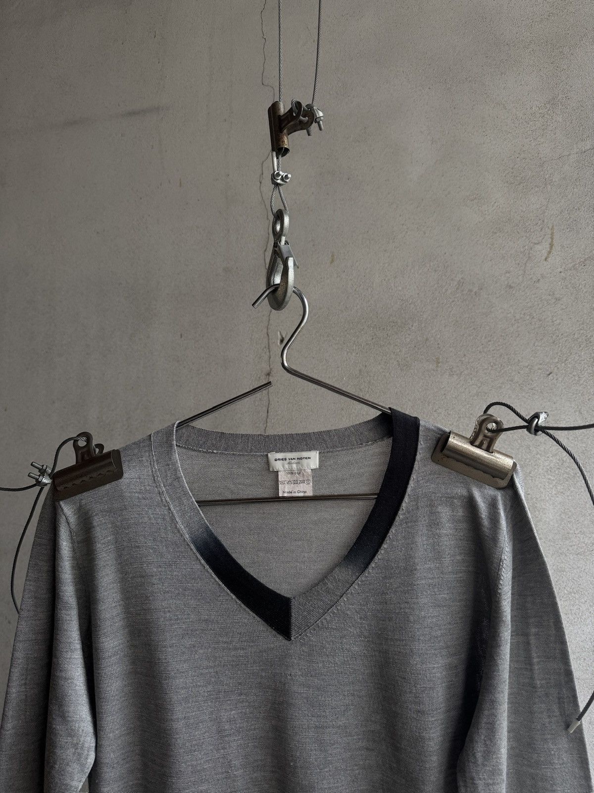 Dries Van Noten Dries Van Noten All Silk Gradient Ombré V Neck Knit Size US M / EU 48-50 / 2 - 2 Thumbnail