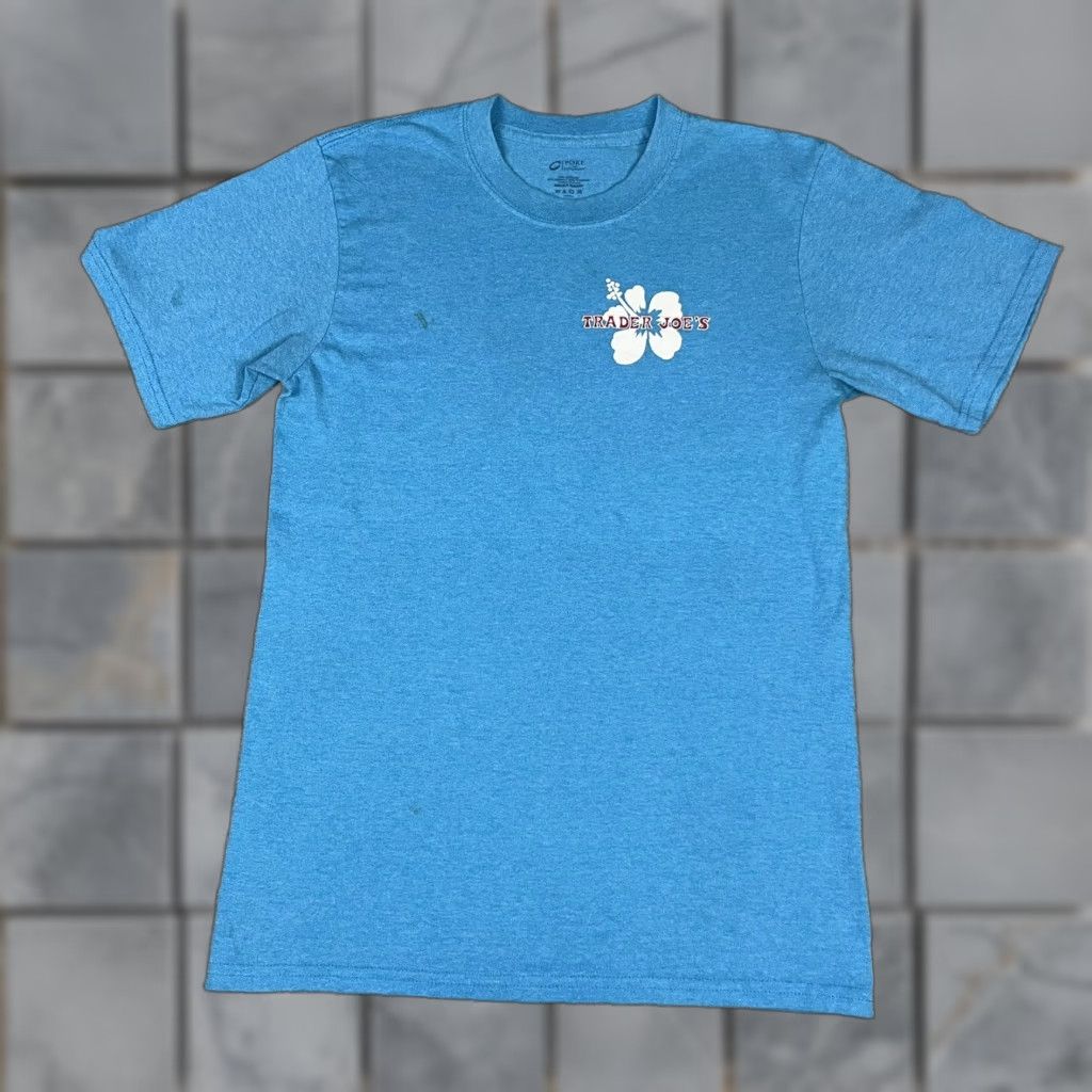 Vintage VINTAGE Trader Joe's Shirt Unisex Adults S Teal Blue Logo Hibiscus Size US S / EU 44-46 / 1 - 1 Thumbnail
