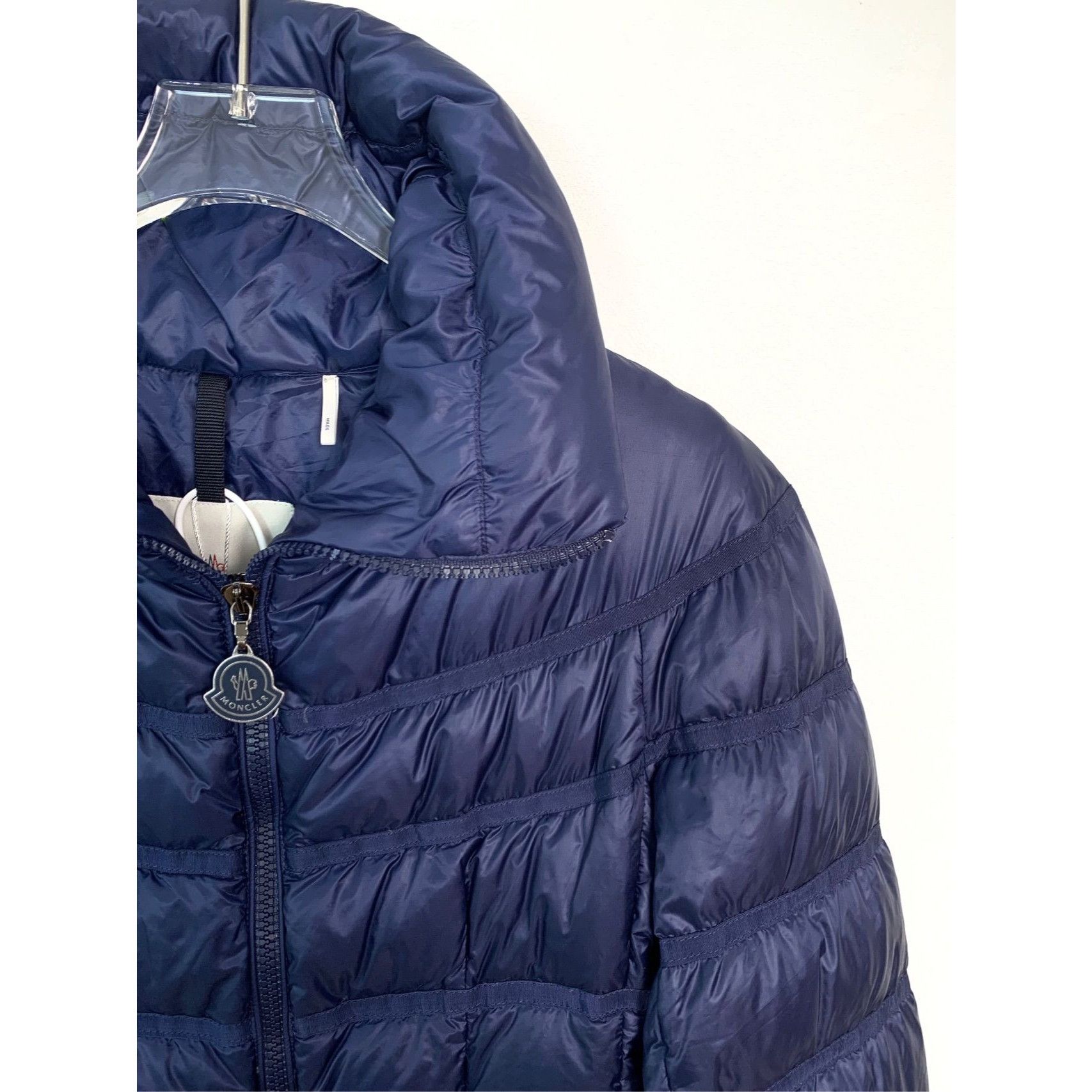Moncler Moncler Womens Navy Blue Quilted Down Jacket With Stand Coll Size XS / US 0-2 / IT 36-38 - 5 Thumbnail