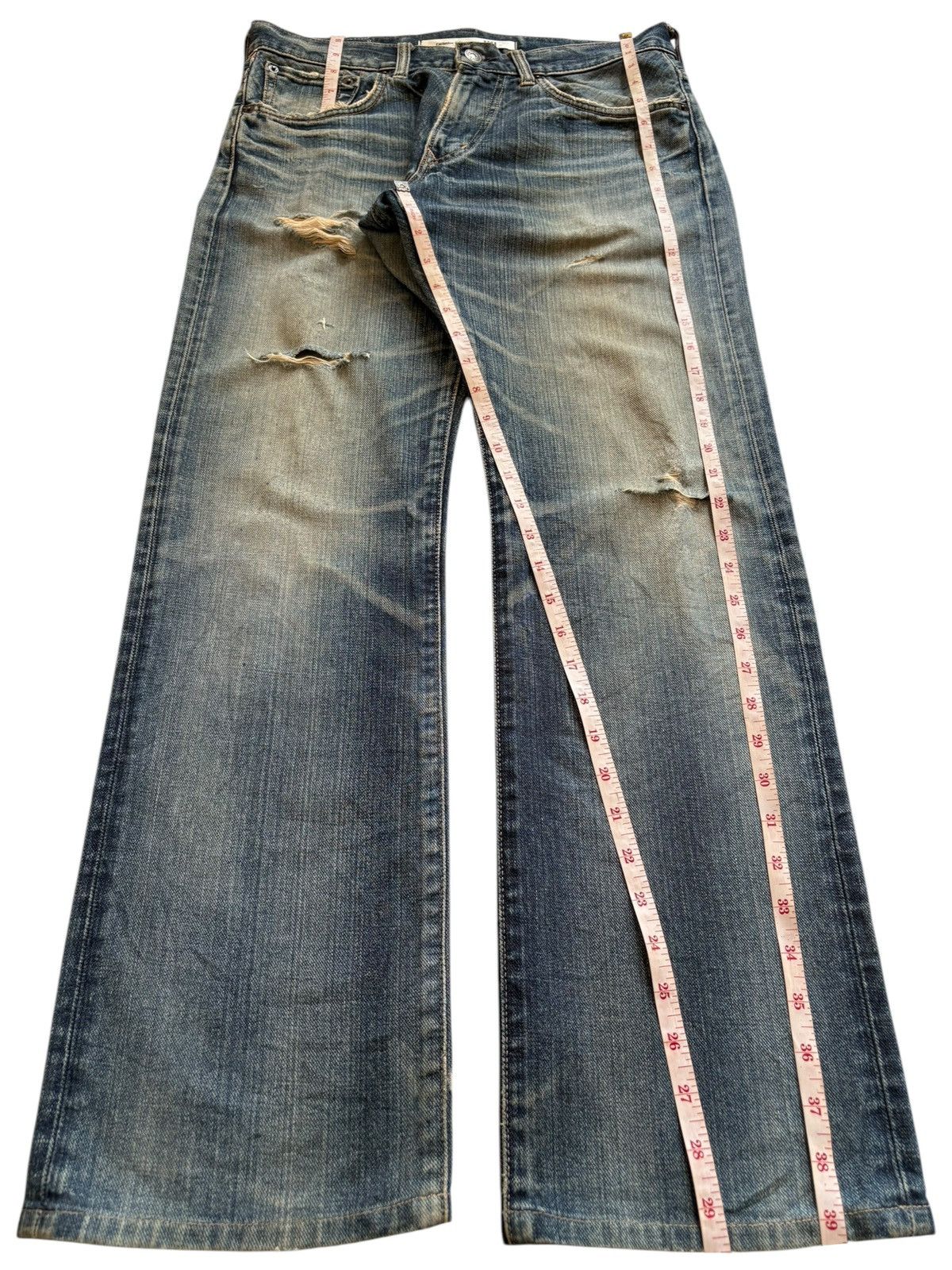 Edwin Exclusive Vintage Edwin Mud Wash Distressed Loose Jeans Size US 31 - 13 Thumbnail