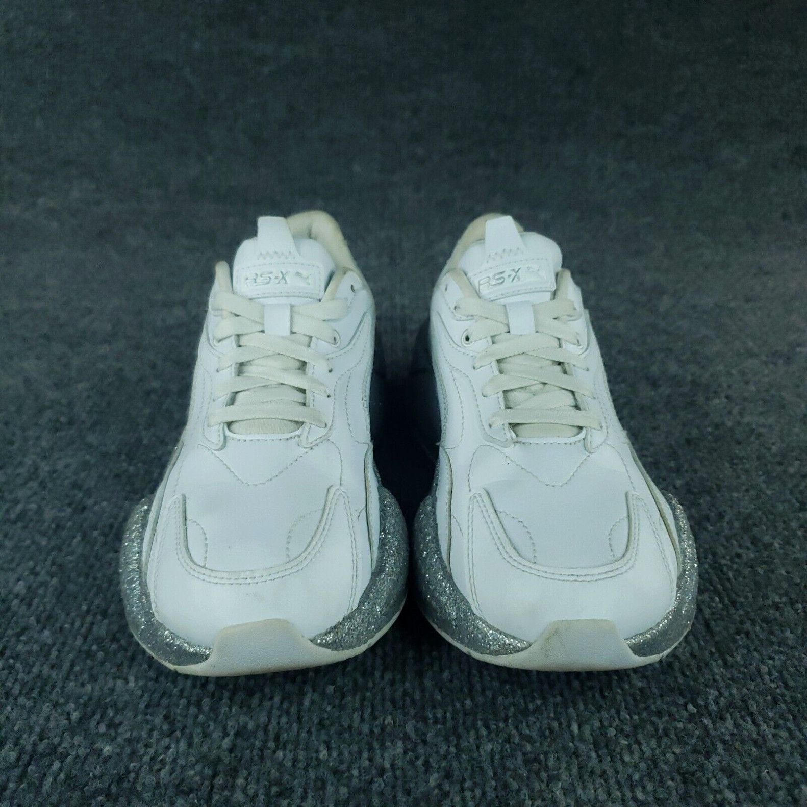 Puma Puma RS X3 Glitz Shoes Womens 8.5 White Silver Running Sneakers 372647-01 Size ONE SIZE - 2 Preview
