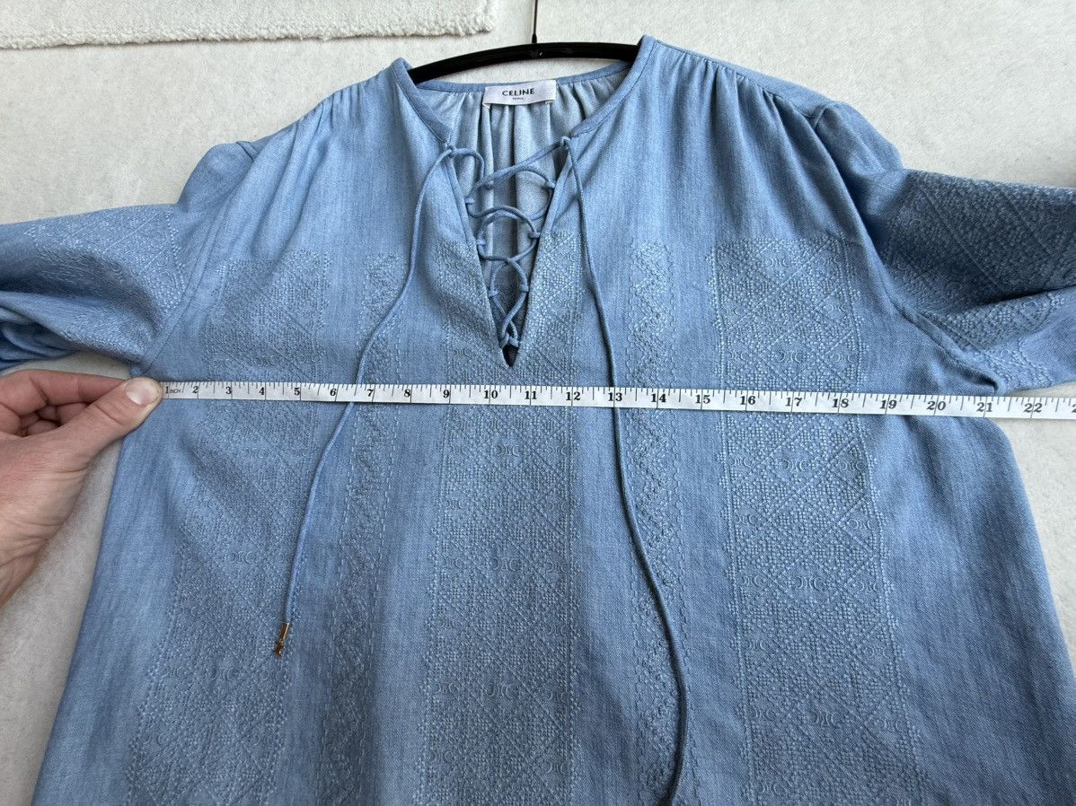 Celine $2450 SS24 Celine embroidered blouse shirt Hedi sample Size M / US 6-8 / IT 42-44 - 5 Thumbnail