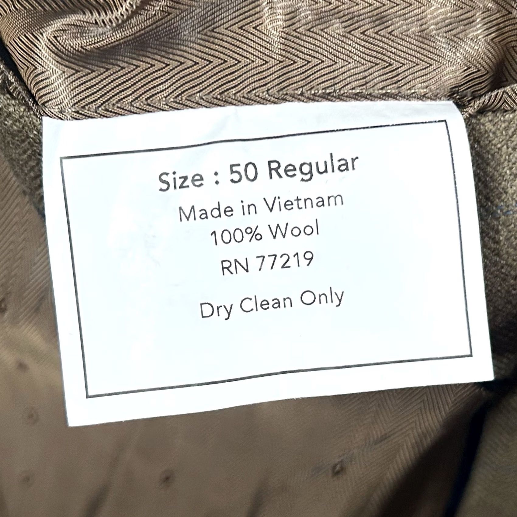 Joseph Joseph & Feiss Sport Coat 50R Wool Herringbone Beige Two-Button Vented Regular Mens Jacket Size US XS / EU 42 / 0 - 4 Thumbnail