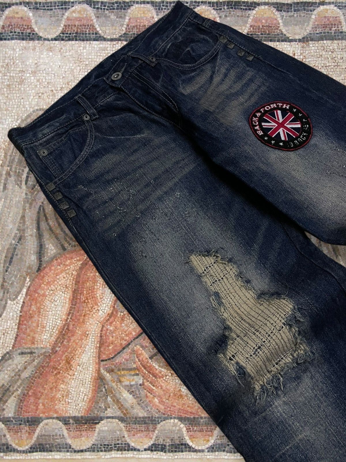 Hysteric Glamour Vintage Og 90s Designer Japan Back & Forth Distressed Denim Size US 31 - 7 Thumbnail