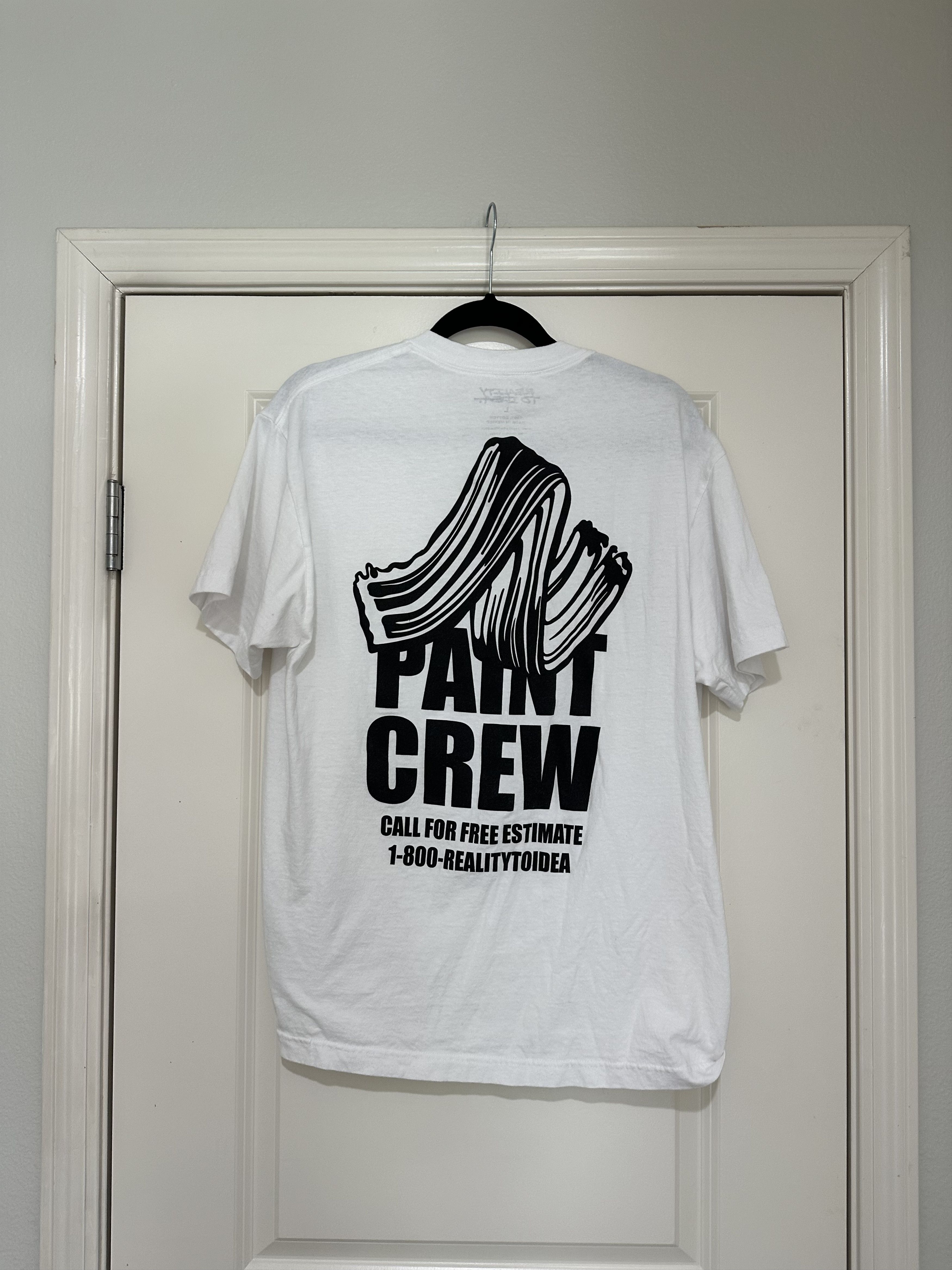 Joshua Vides Reality To Idea Paint Crew Tee - L Size US L / EU 52-54 / 3 - 2 Thumbnail