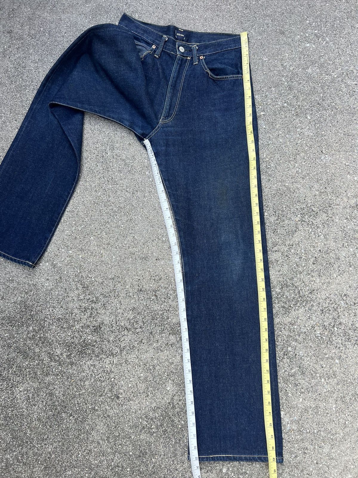 45rpm Vintage 90s 45rpm Japan Mud Denim Straight Leg Jeans Size US 32 / EU 48 - 5 Thumbnail