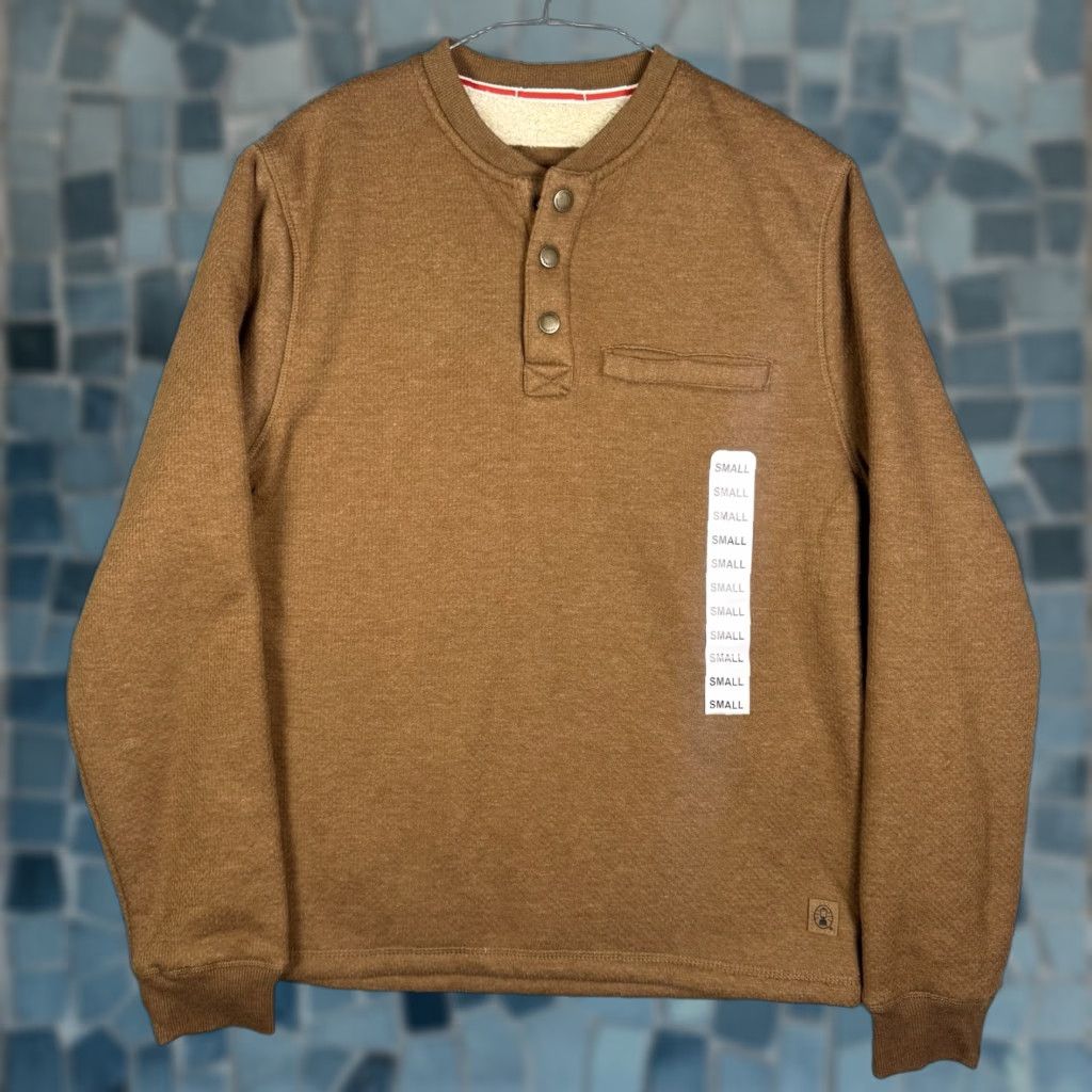 Vintage Coleman Lined Henley Shirt Bonded Waffle Sherpa 1/4 Snap Copper Heather Mens S Size US S / EU 44-46 / 1 - 1 Thumbnail