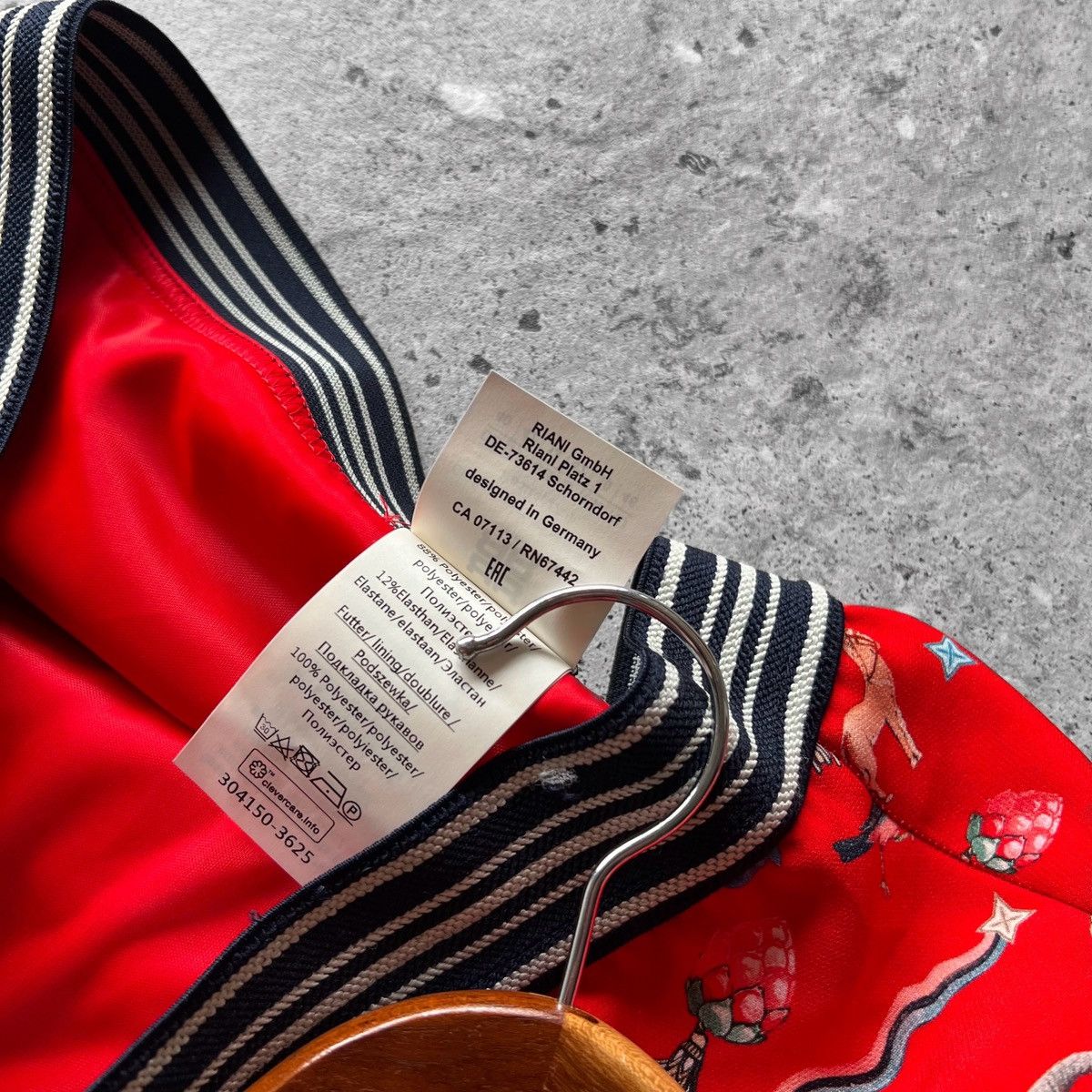 Designer Riani Womens Premium Red Full Printed Skirt Above The Knee Size 30" / US 8 / IT 44 - 4 Thumbnail