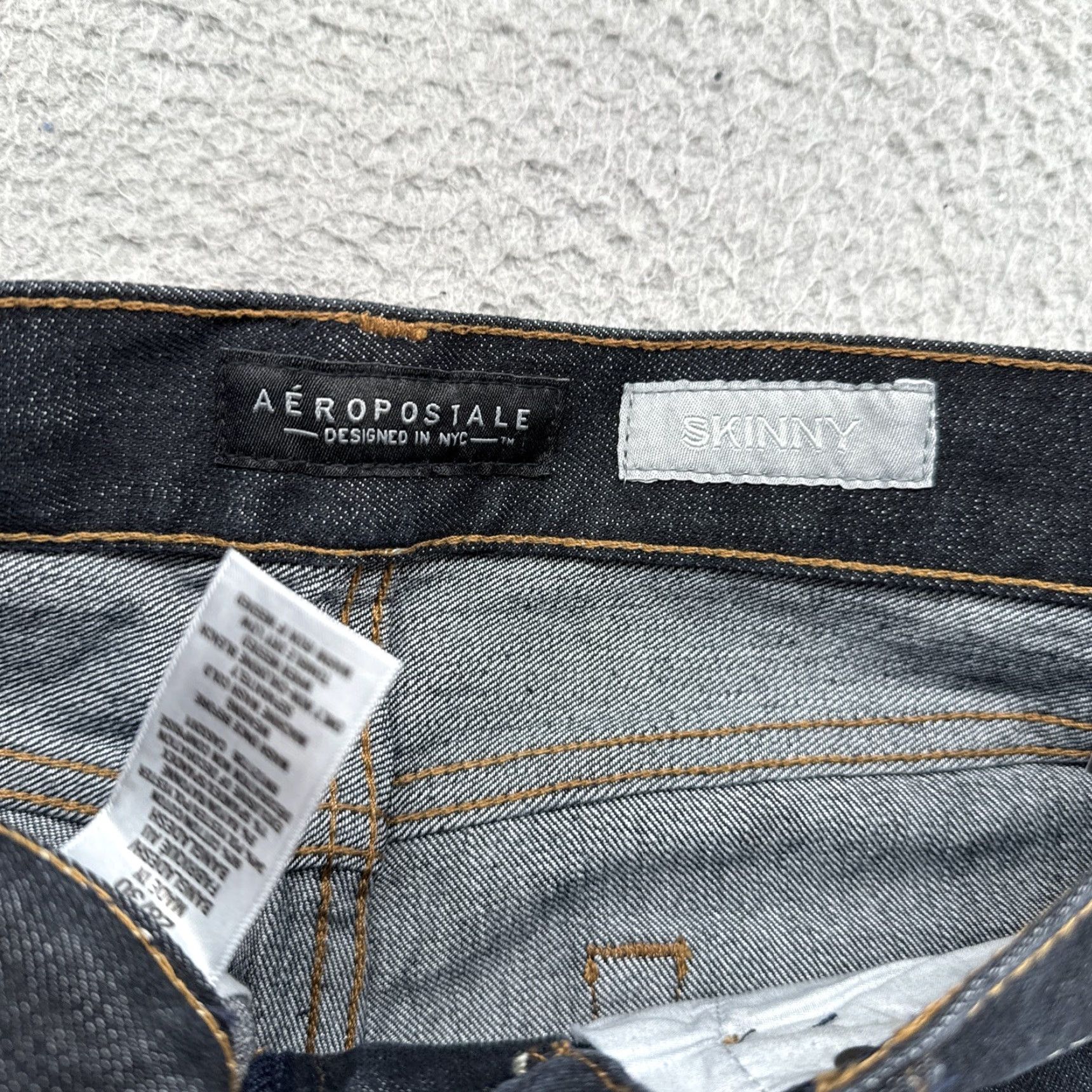 Vintage Aéropostale Jeans Skinny Denim Dark Wash Men’s Size 28x30 NEW Stretch Regular Inseam 30 Men Size US 28 / EU 44 - 4 Thumbnail