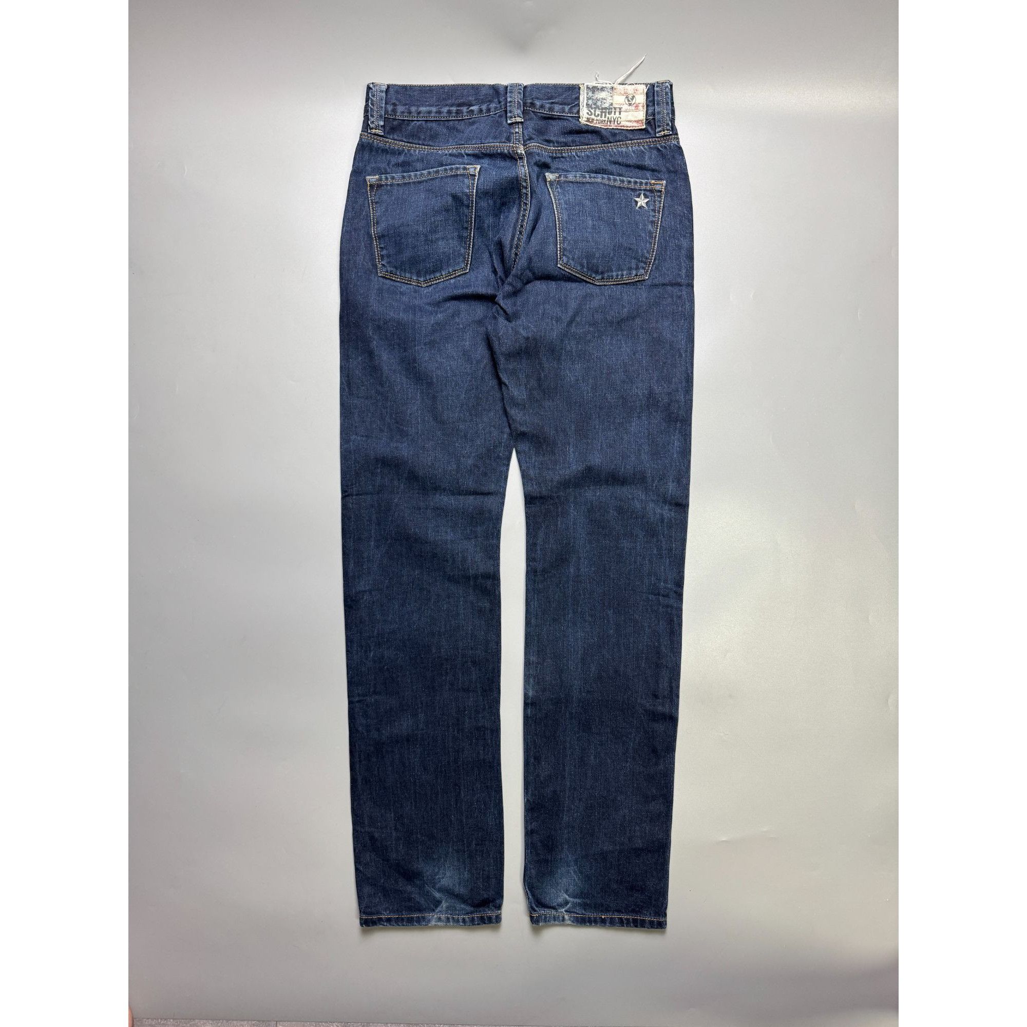 Schott Schott One Star Dark Denim Jeans Pants (Y1138) Size US 31 - 11 Thumbnail