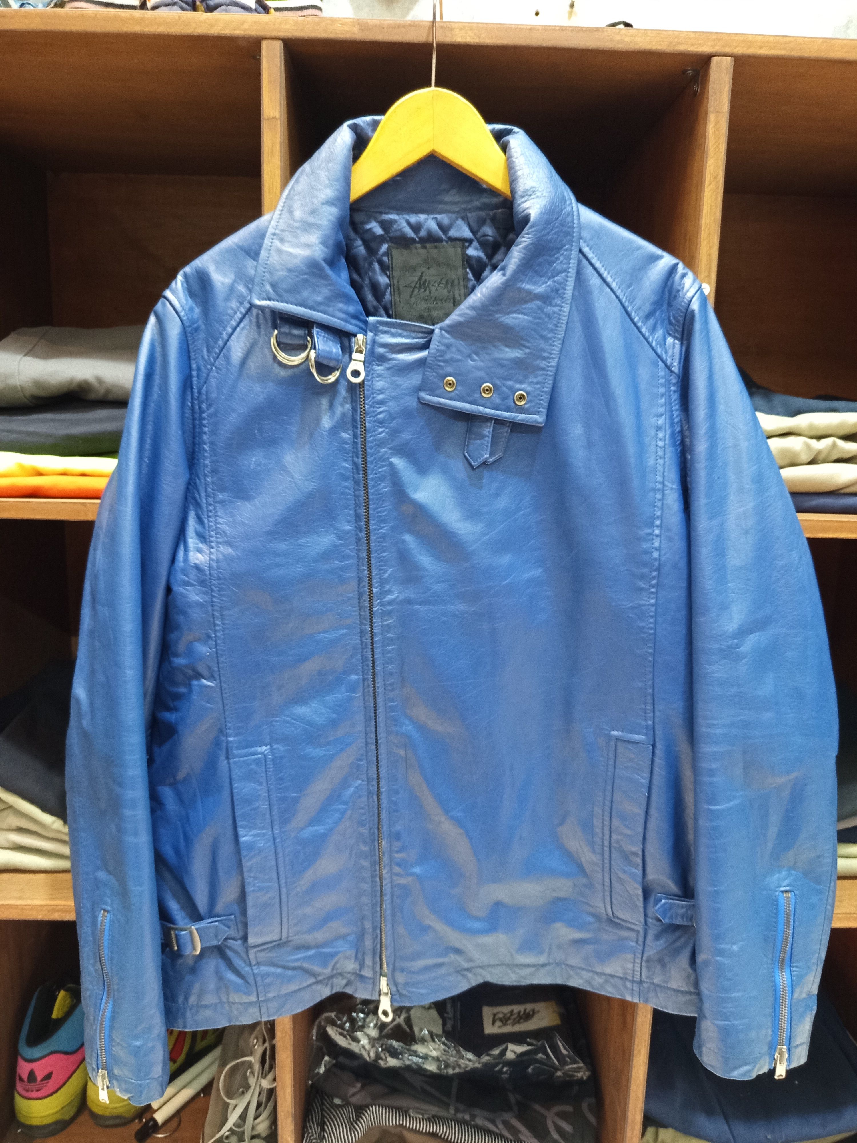 Stussy Y2K Stussy Japan Leather Biker Jacket Size US L / EU 52-54 / 3 - 4 Thumbnail