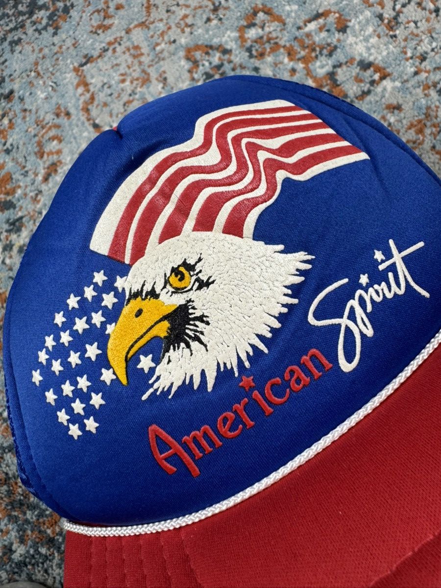 Vintage Vintage 90s American spirit USA Flag eagle trucker hat 80s Size ONE SIZE - 5 Thumbnail