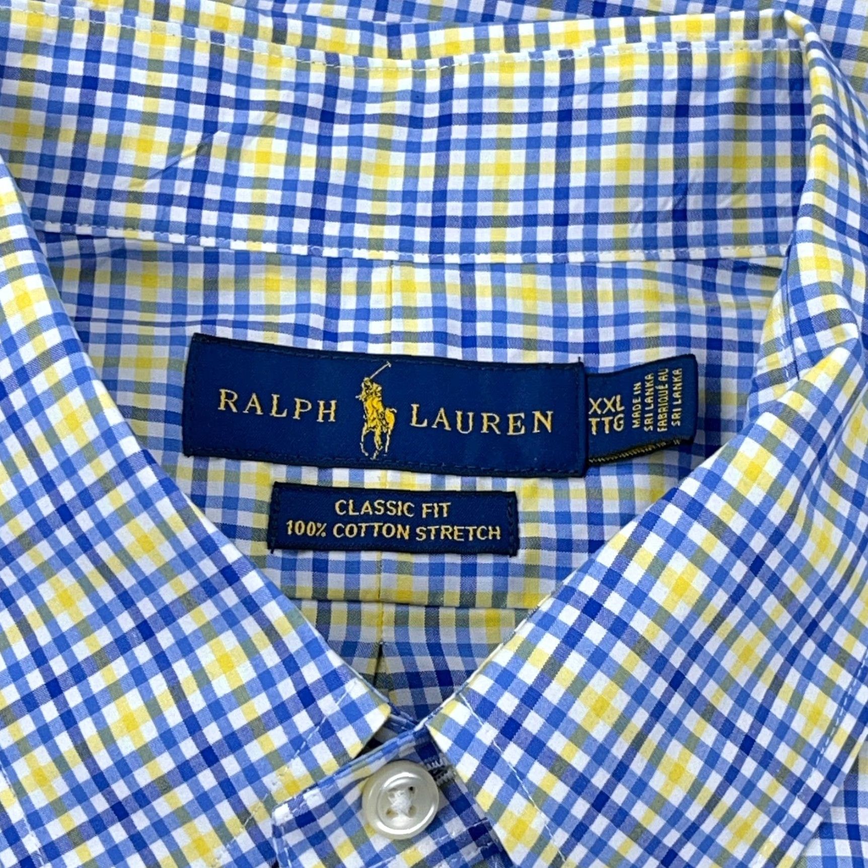 Ralph Lauren Ralph Lauren Button-Up Shirt Men 2XL Blue Yellow Plaid Stretch Cotton Long Sleeve Classic Size US XXL / EU 58 / 5 - 6 Thumbnail