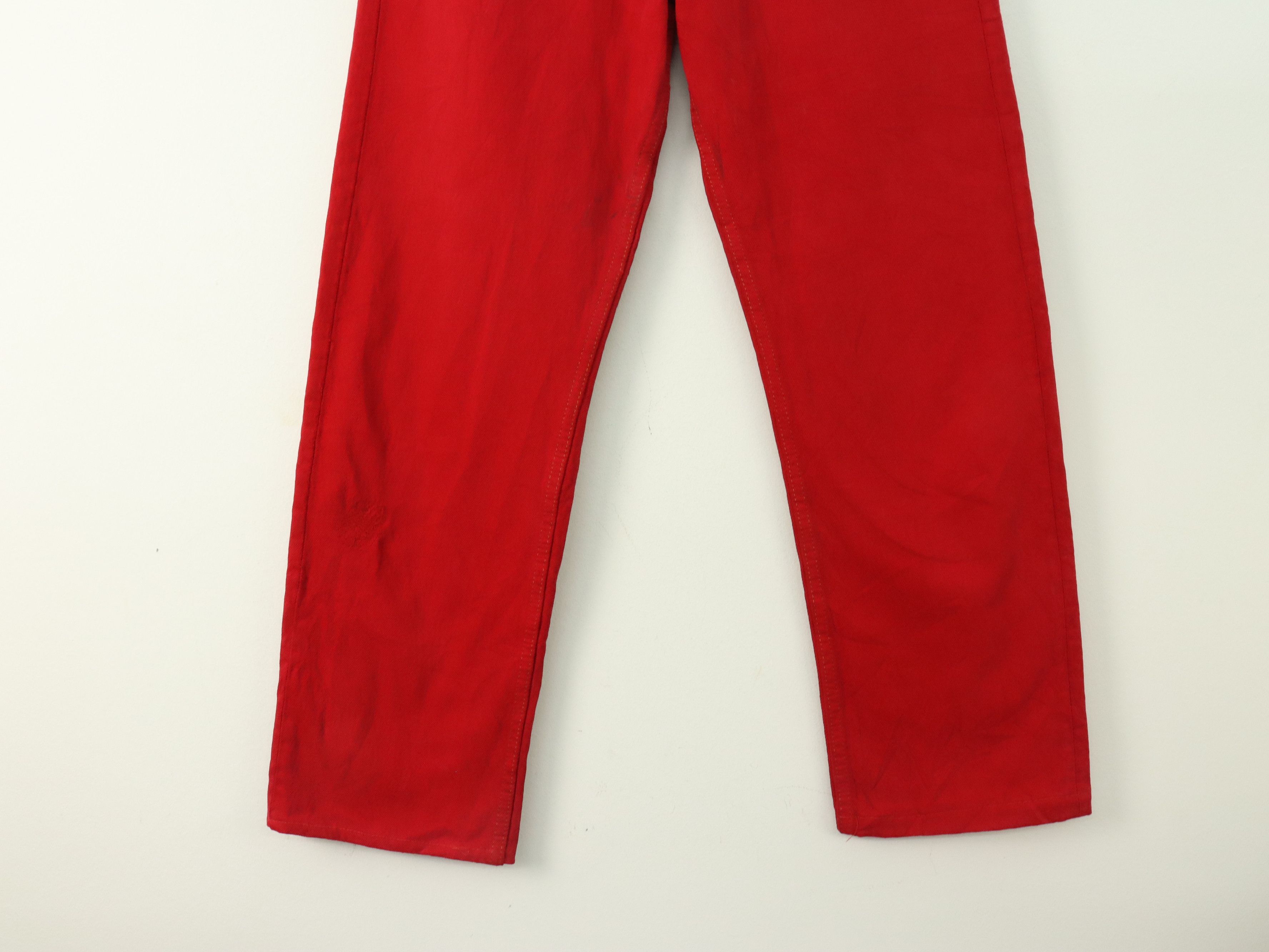 Levi's × Vintage Vtg. Levis 501 Red Distressed Jeans MADE IN USA Size US 28 / EU 44 - 15 Thumbnail