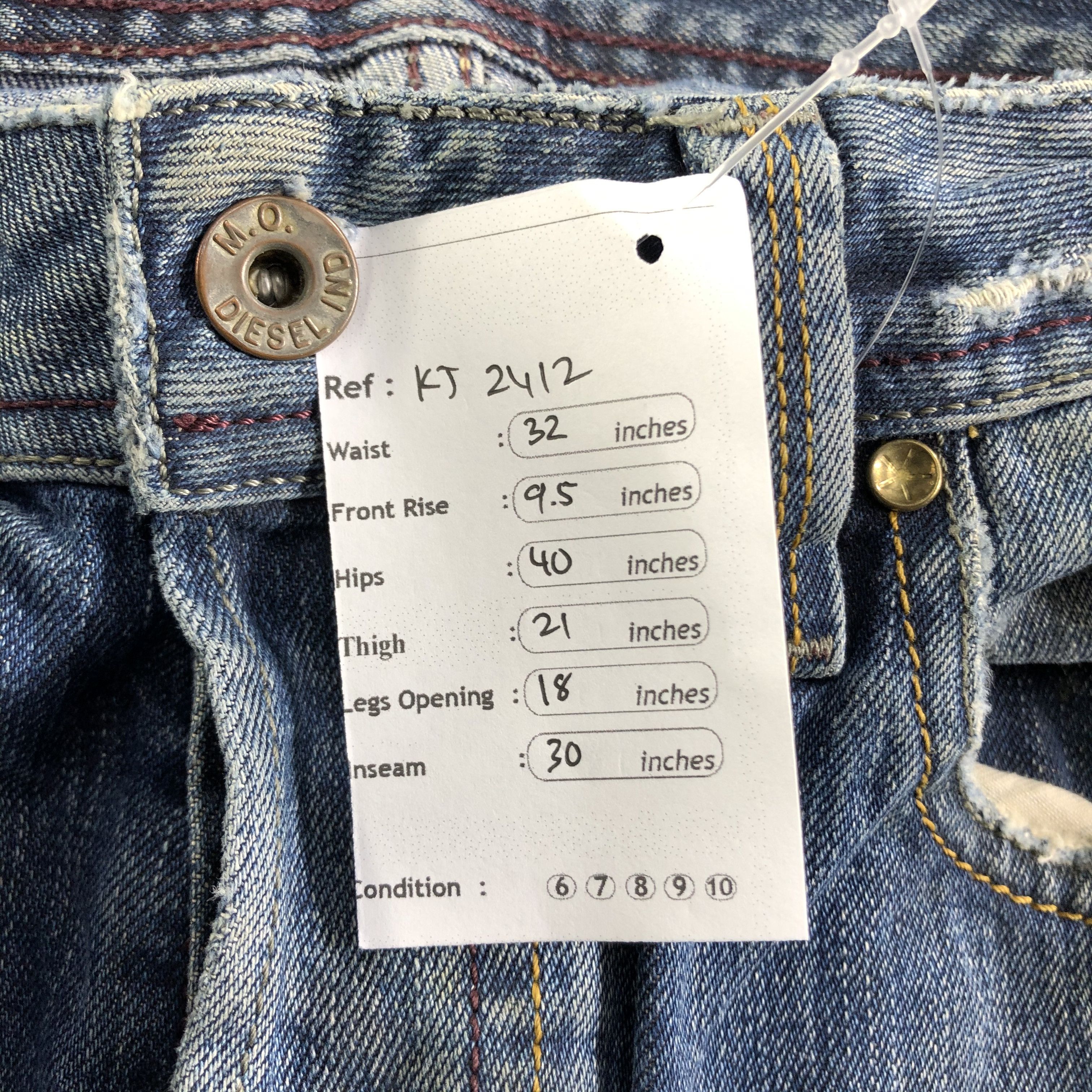 Diesel Diesel Jeans Ripped Denim KJ2412 Size US 30 / EU 46 - 12 Thumbnail