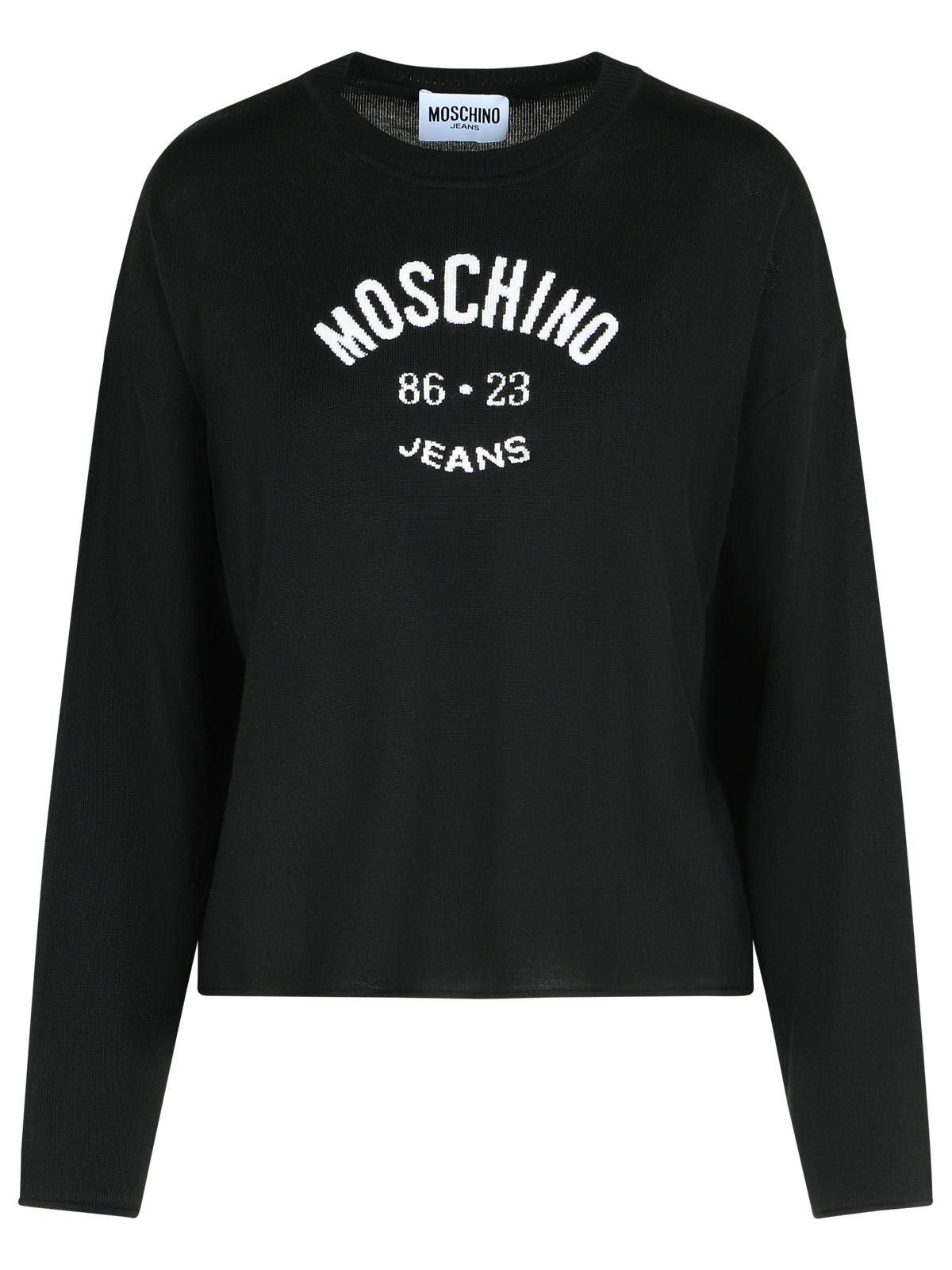 Moschino MOSCHINO JEANS Black Virgin Wool Sweater Size S / US 4 / IT 40 - 1 Thumbnail