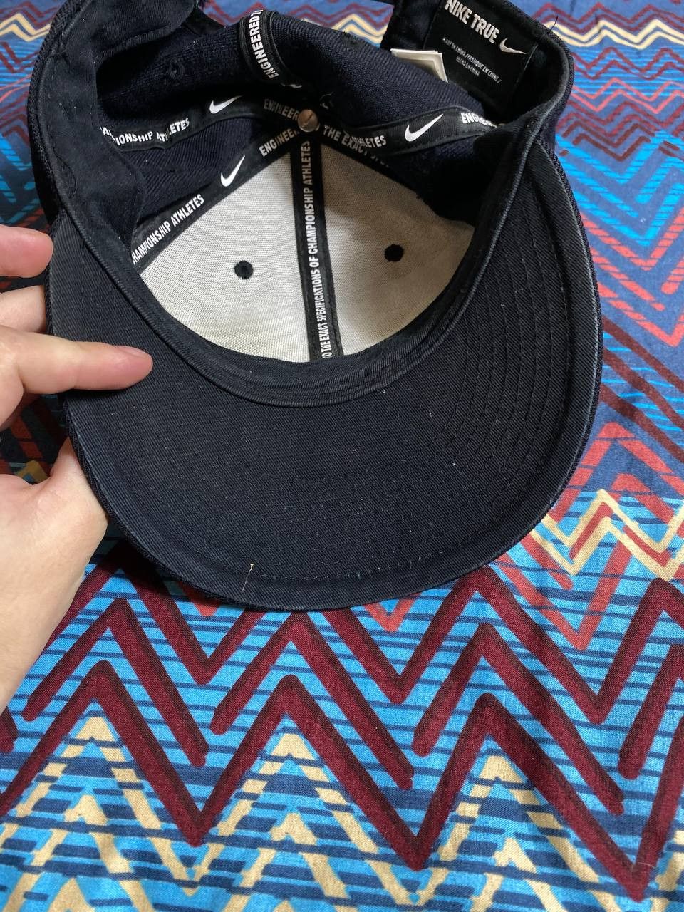 Nike Hats black Vintage Nike Y2K big logo Streetwear Size ONE SIZE - 3 Thumbnail