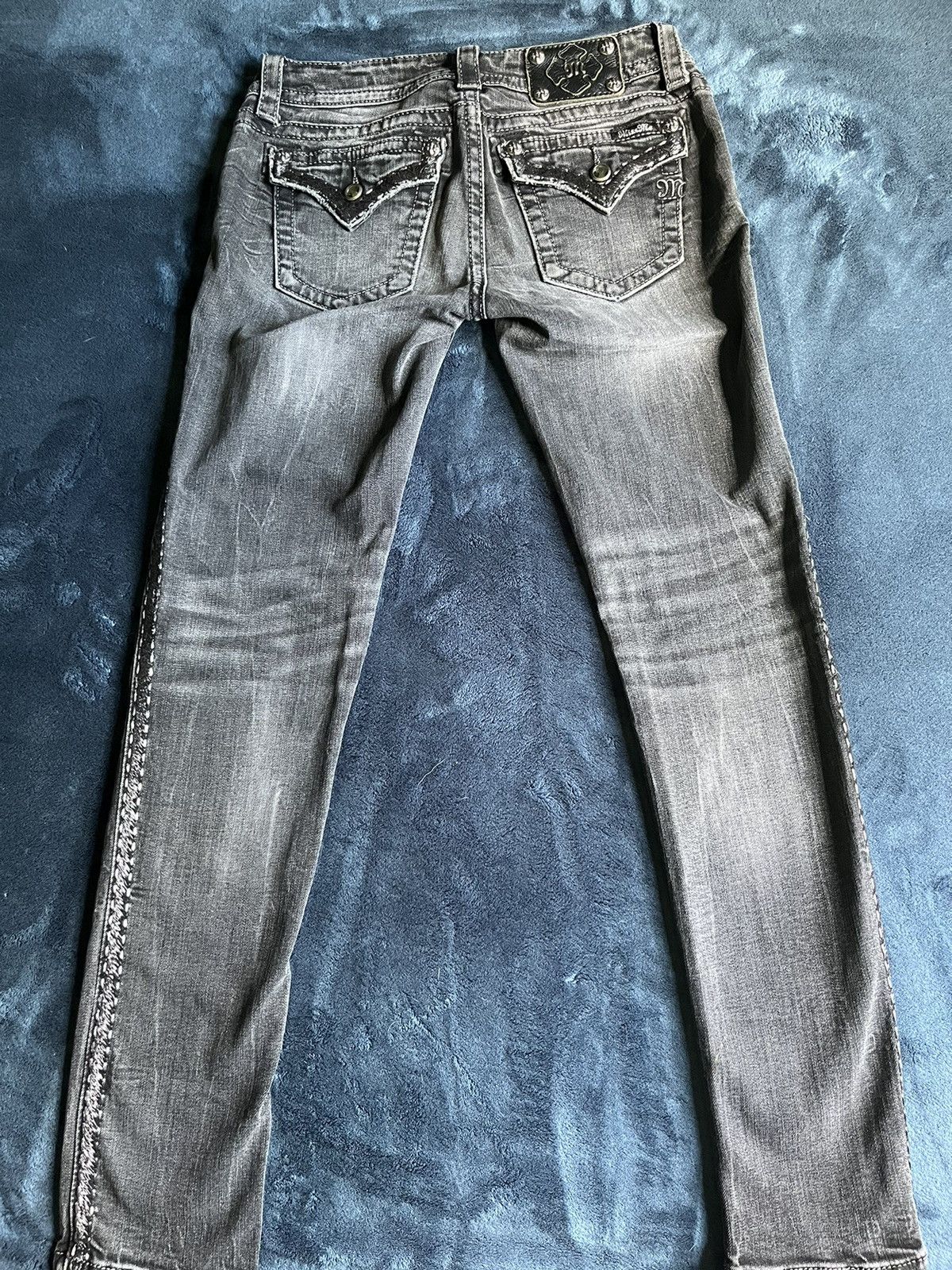Miss Me × Vintage Y2K Miss Me Avant Garde Skinny Jeans Size 28" / US 6 / IT 42 - 5 Thumbnail