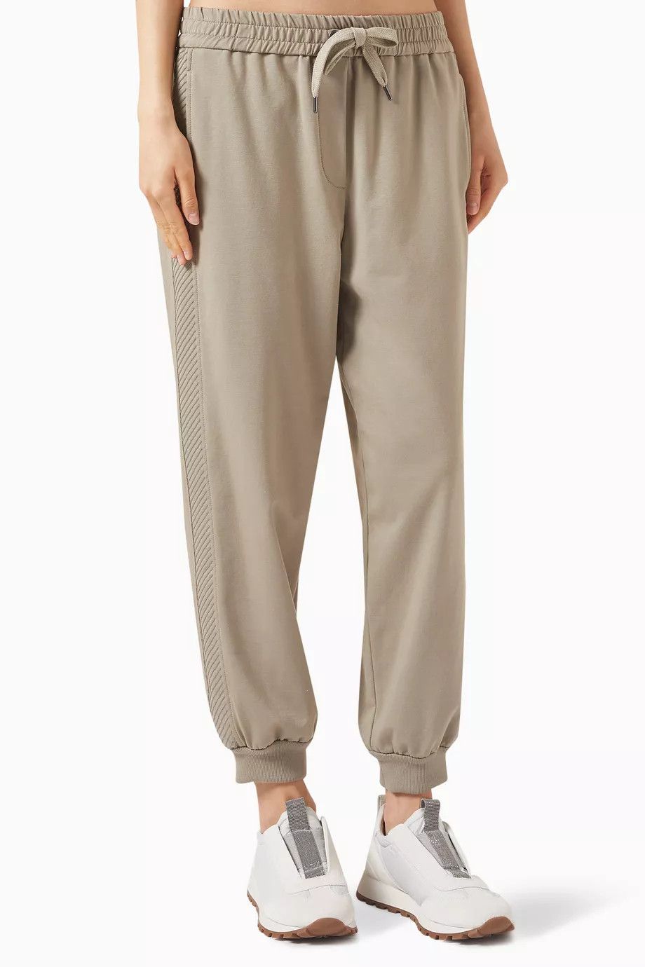 Brunello Cucinelli o1y0725 Jogger in Khaki Size 27" / US 4 / IT 40 - 1 Thumbnail