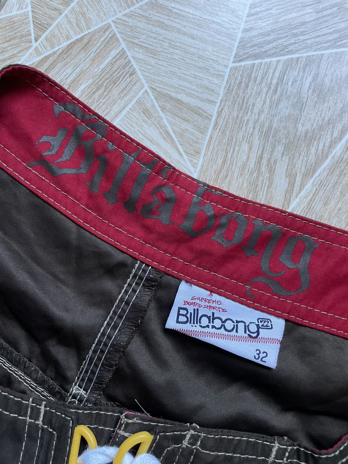 Billabong Rare Vintage Y2K Billabong Bird Logo Skate Surf Brown Shorts Size US 32 / EU 48 - 10 Thumbnail