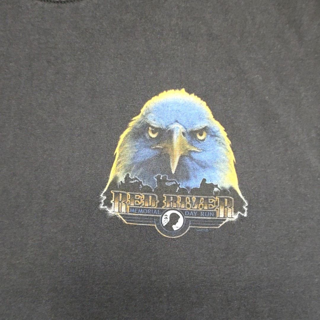 Hanes Vintage Red River Memorial Day Run XL Black Motorcycle Tee Size US XL / EU 56 / 4 - 4 Thumbnail