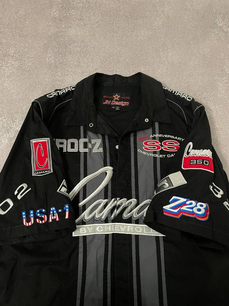 Jeff Hamilton Vintage Jeff Hamilton Camaro Big Logo Chevrolet Racing shirt Size US XXL / EU 58 / 5 - 2 Thumbnail