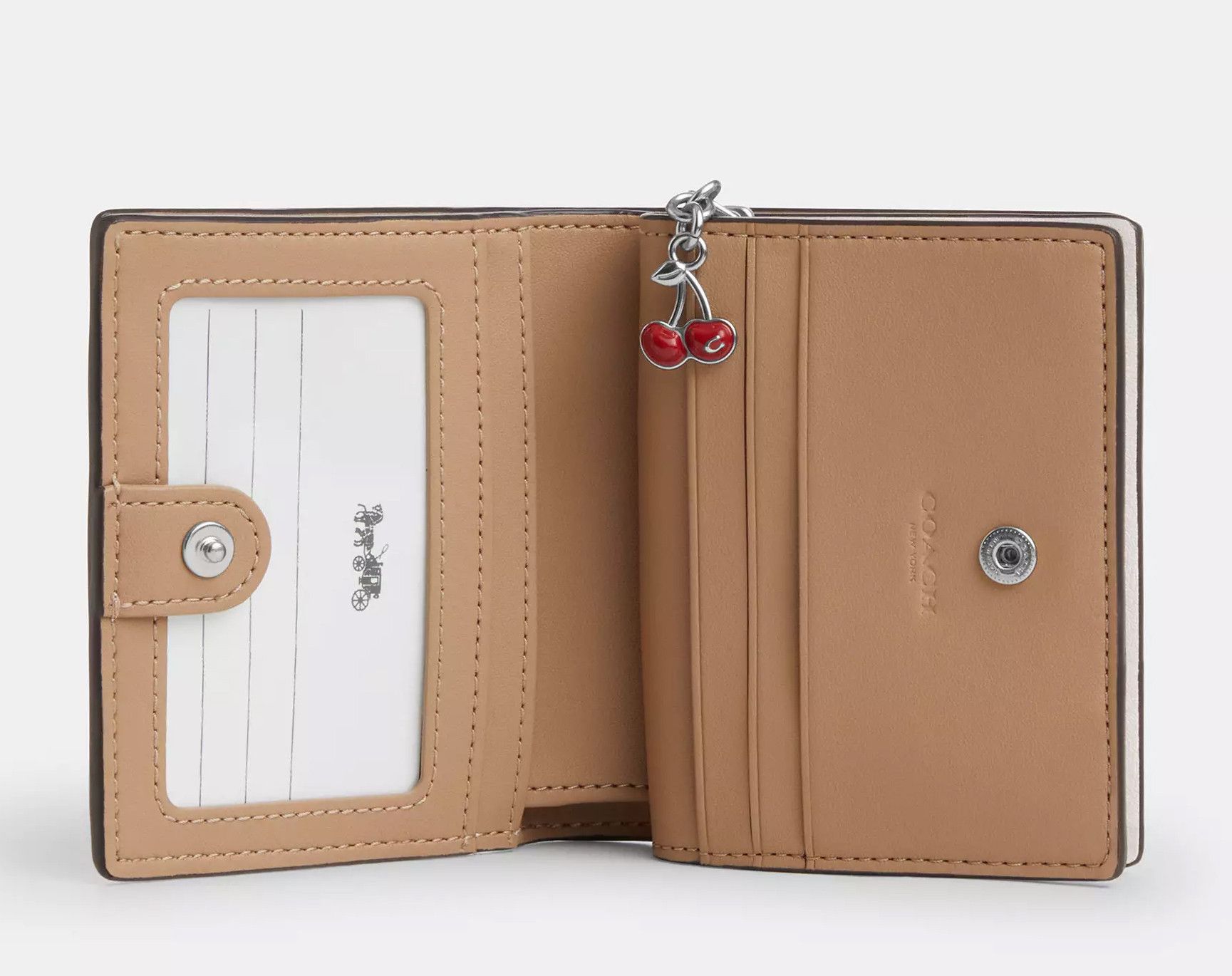 NWT Coach Snap Wallet With Cherry Print CZ618