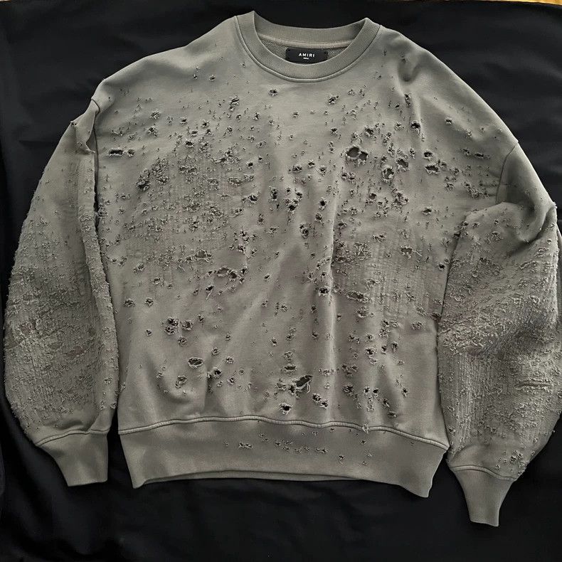 Amiri Amiri 21AW Tear the old detail sweatshirt 2502-Nextarrow Size US S / EU 44-46 / 1 - 1 Thumbnail