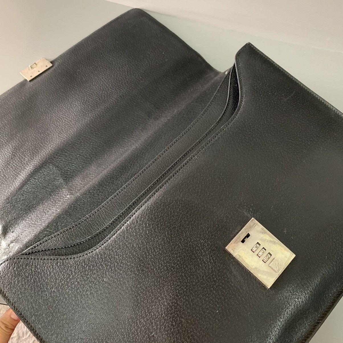 Gucci Gucci Leather Black Briefcase Bag Size ONE SIZE - 18 Thumbnail