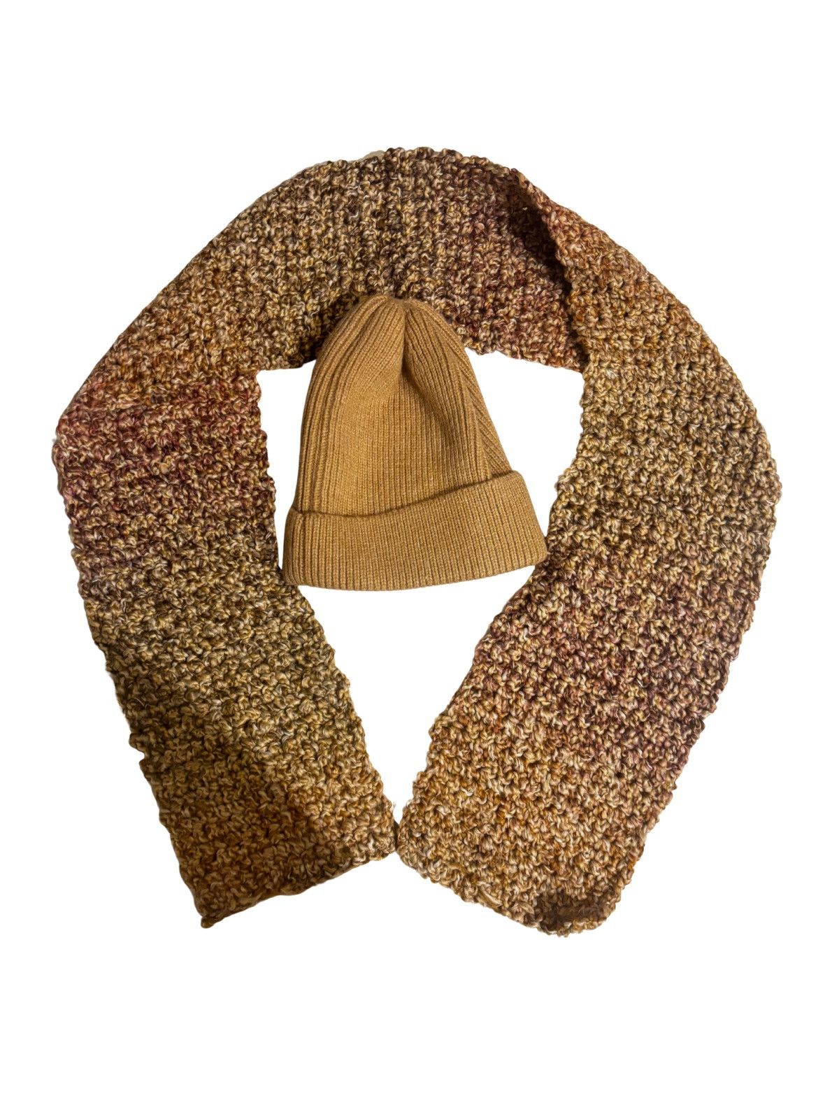 Other Beige knit hat & scarf.wm0525 Size ONE SIZE - 9 Thumbnail