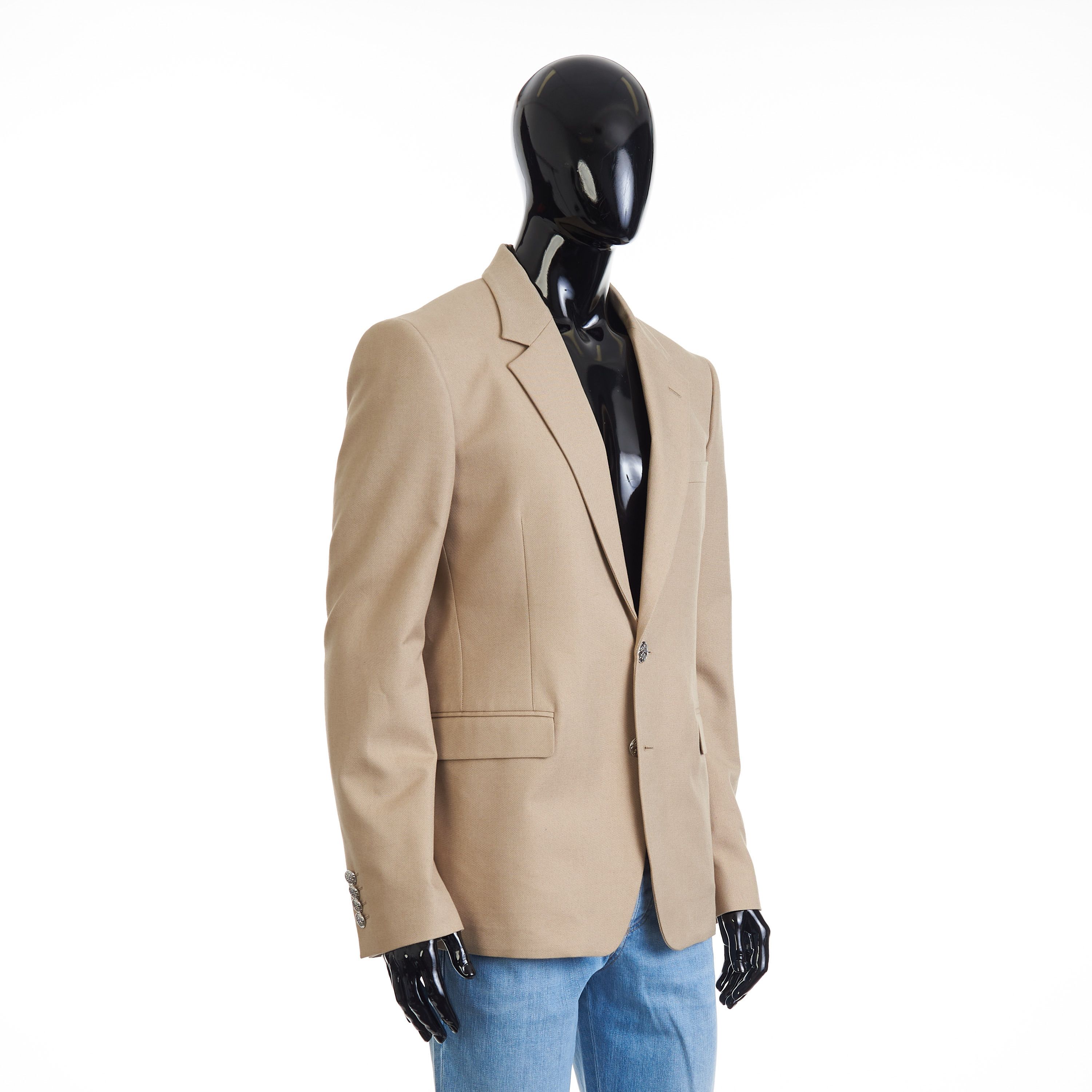 Alexander McQueen Beige Deconstructed Single Breasted Blazer Jacket - Cotton Size 40R - 9 Thumbnail