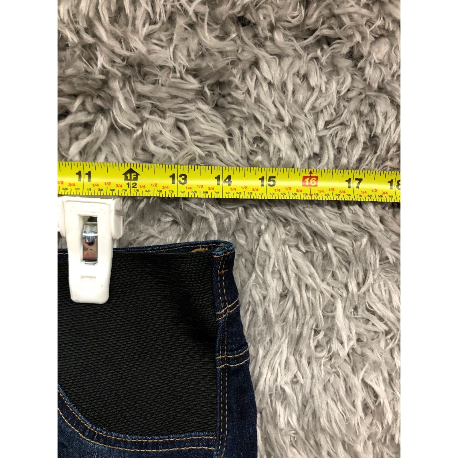 Vintage 1822 Denim Maternity Shorts Womens Size 27 Mid Rise Dark Wash Blue Denim Jean Size 27" / US 4 / IT 40 - 2 Thumbnail