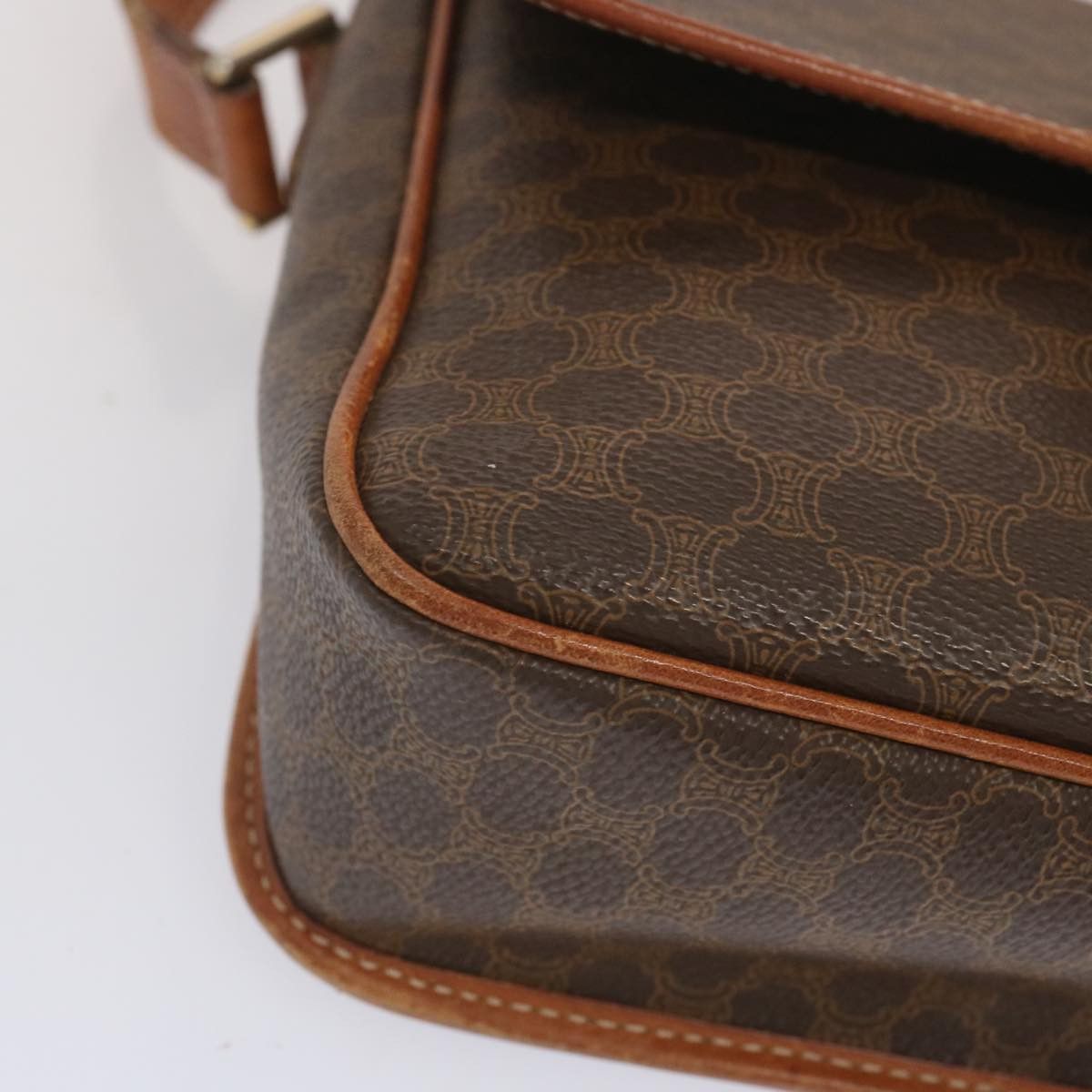 Celine CELINE Macadam Canvas Shoulder Bag Pvc Leather Brown Size ONE SIZE - 10 Thumbnail