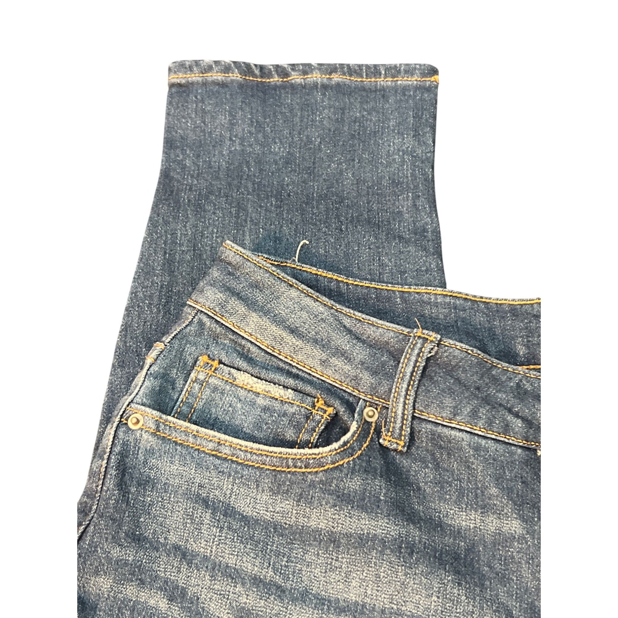 Other Time Tru Womens Straight Regular Fit Jeans Blue Denim High R Size 30" / US 8 / IT 44 - 2 Thumbnail