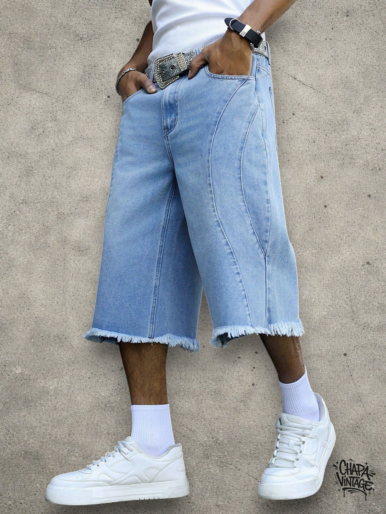 Vintage Distressed light jeans shorts Size US 32 / EU 48 - 1 Thumbnail
