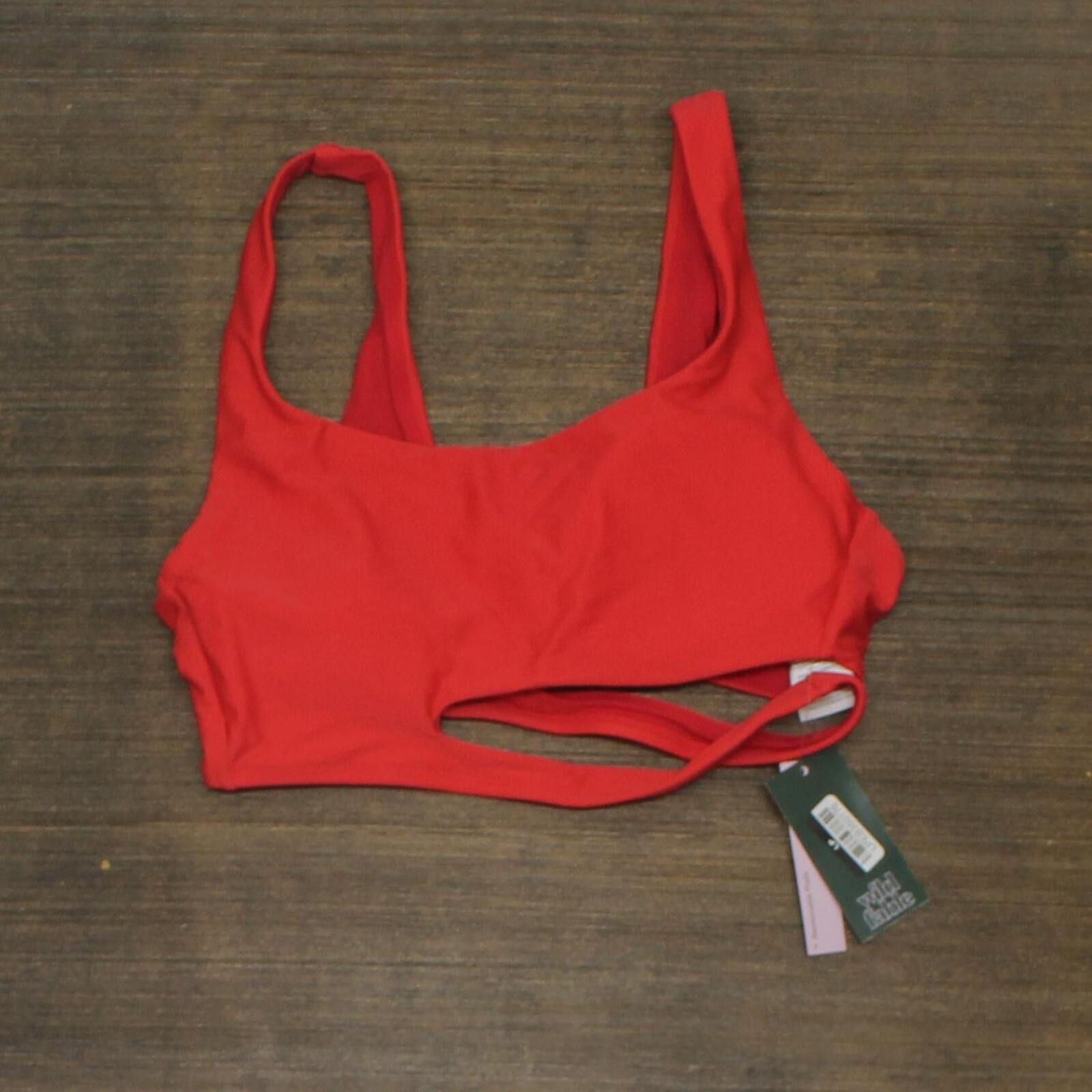 Other Nwt Wild Fable Longline Bralette Bikini Top 88181921 M Red Size M / US 6-8 / IT 42-44 - 1 Thumbnail