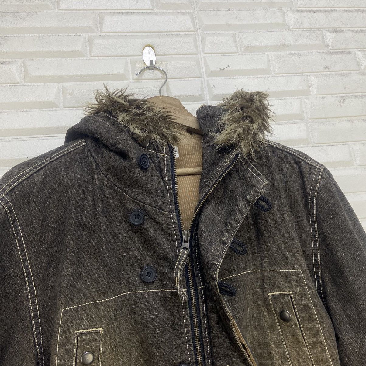 Japanese Brand Japanese Brand Allix Design Wear Denim Faux Fur Heavy Parka Size US M / EU 48-50 / 2 - 19 Thumbnail