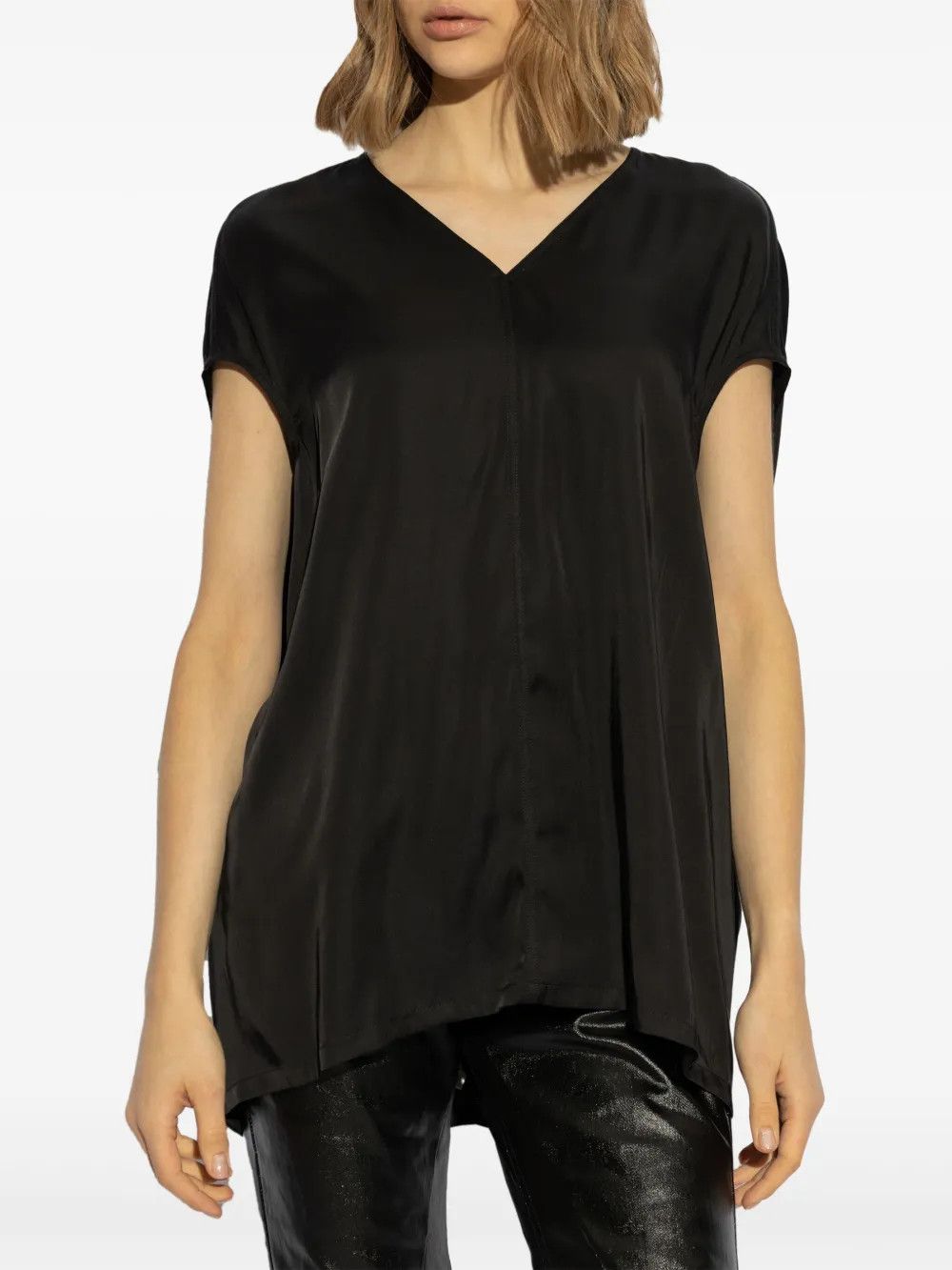 Rick Owens o1y0126 Blouse in Black Size M / US 6-8 / IT 42-44 - 2 Thumbnail