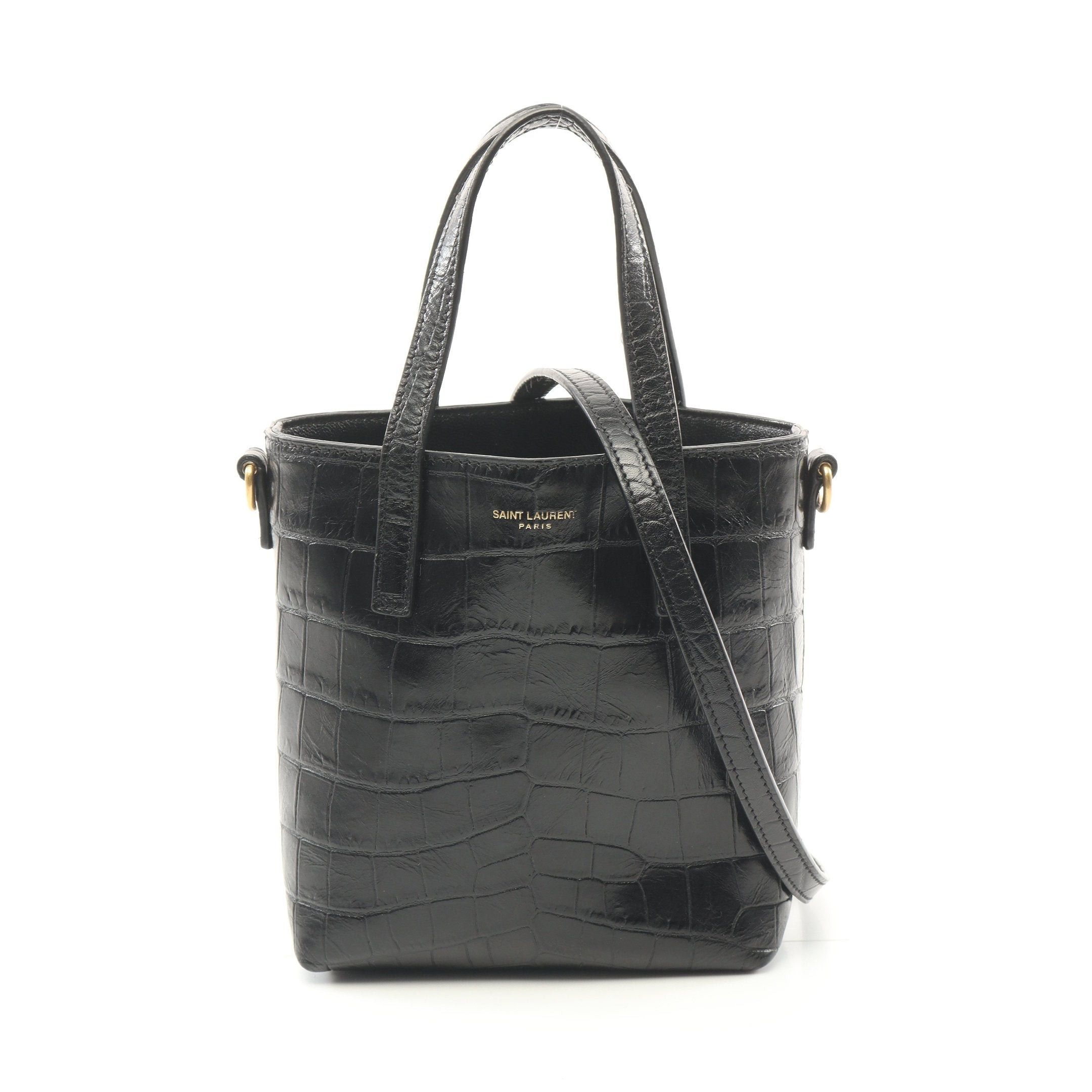 Yves Saint Laurent Yves Saint Laurent Handbag Tote Bag Leather Black Size ONE SIZE - 1 Thumbnail
