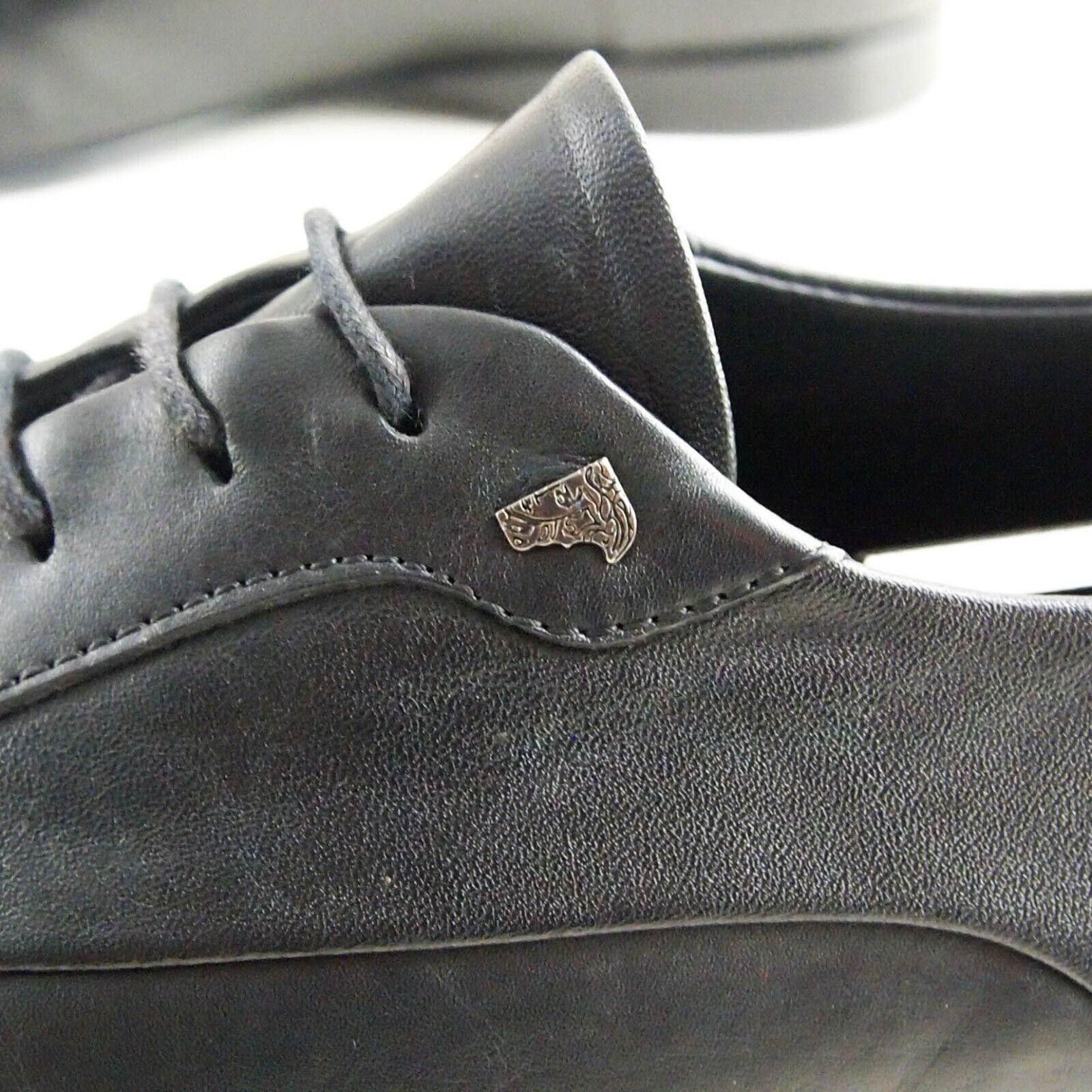 Versace Versace Cap Toe Oxfords Black Leather Mens US 10 EU 43 Size US 10 / EU 43 - 4 Thumbnail