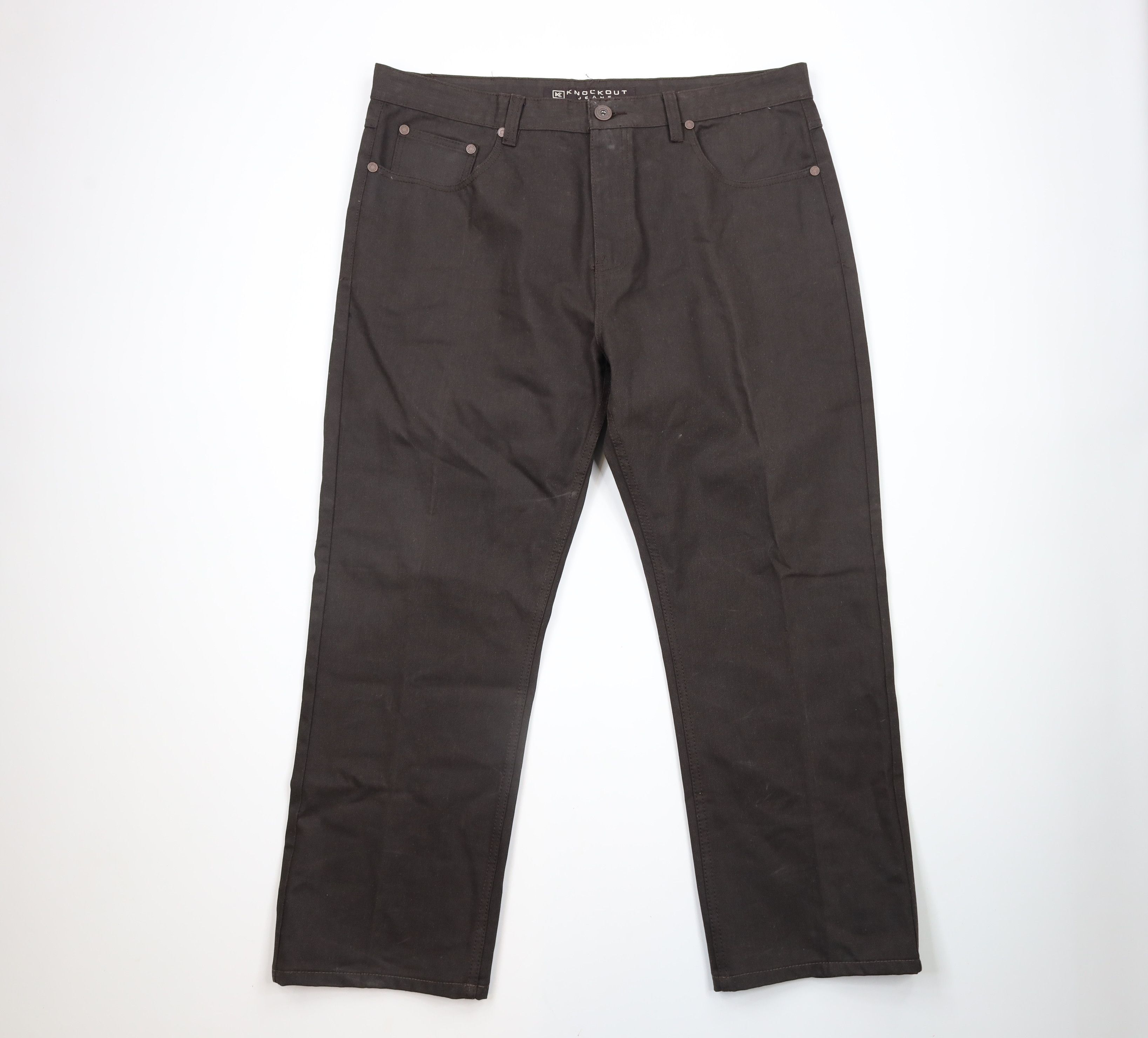 Vintage Vintage 90s Streetwear Cotton Baggy Wide Leg Jeans Brown Size US 42 / EU 58 - 1 Thumbnail