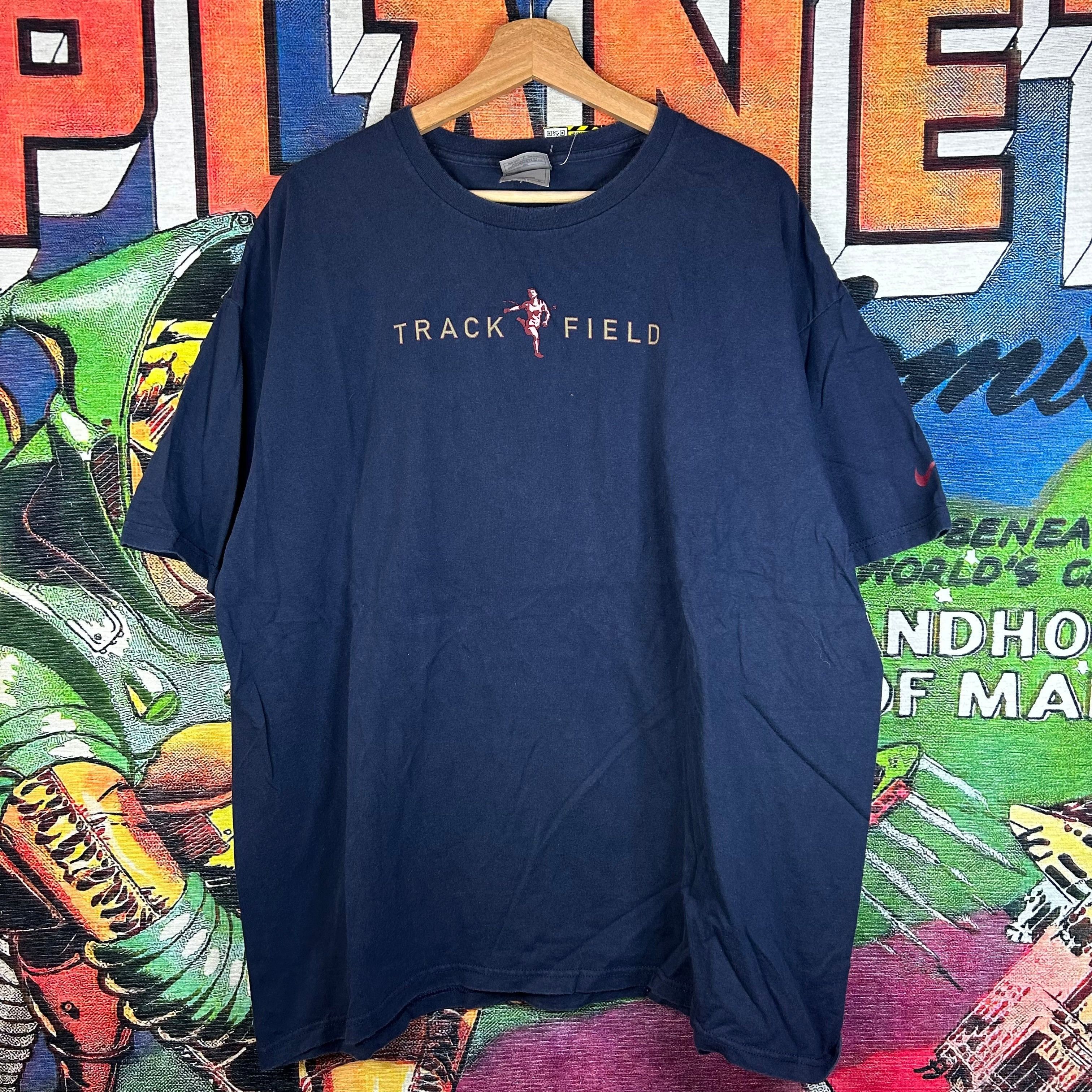 Nike × Vintage Y2K Nike Track and Field Tee Size XL Size US XL / EU 56 / 4 - 1 Thumbnail