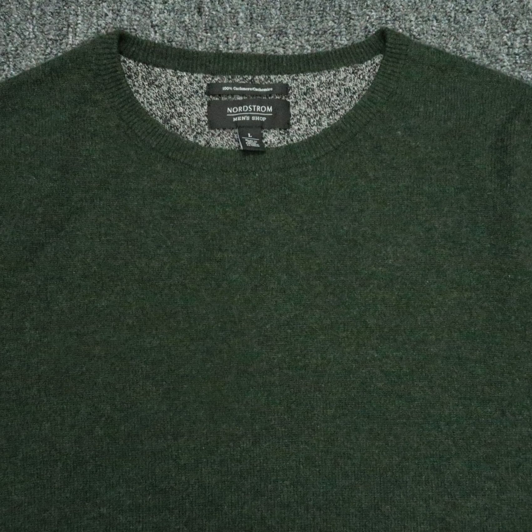 Nordstrom Nordstrom Sweater Mens Large Green 100% Cashmere Pullover Crew Neck Knit Casual Workwear Size US L / EU 52-54 / 3 - 2 Thumbnail