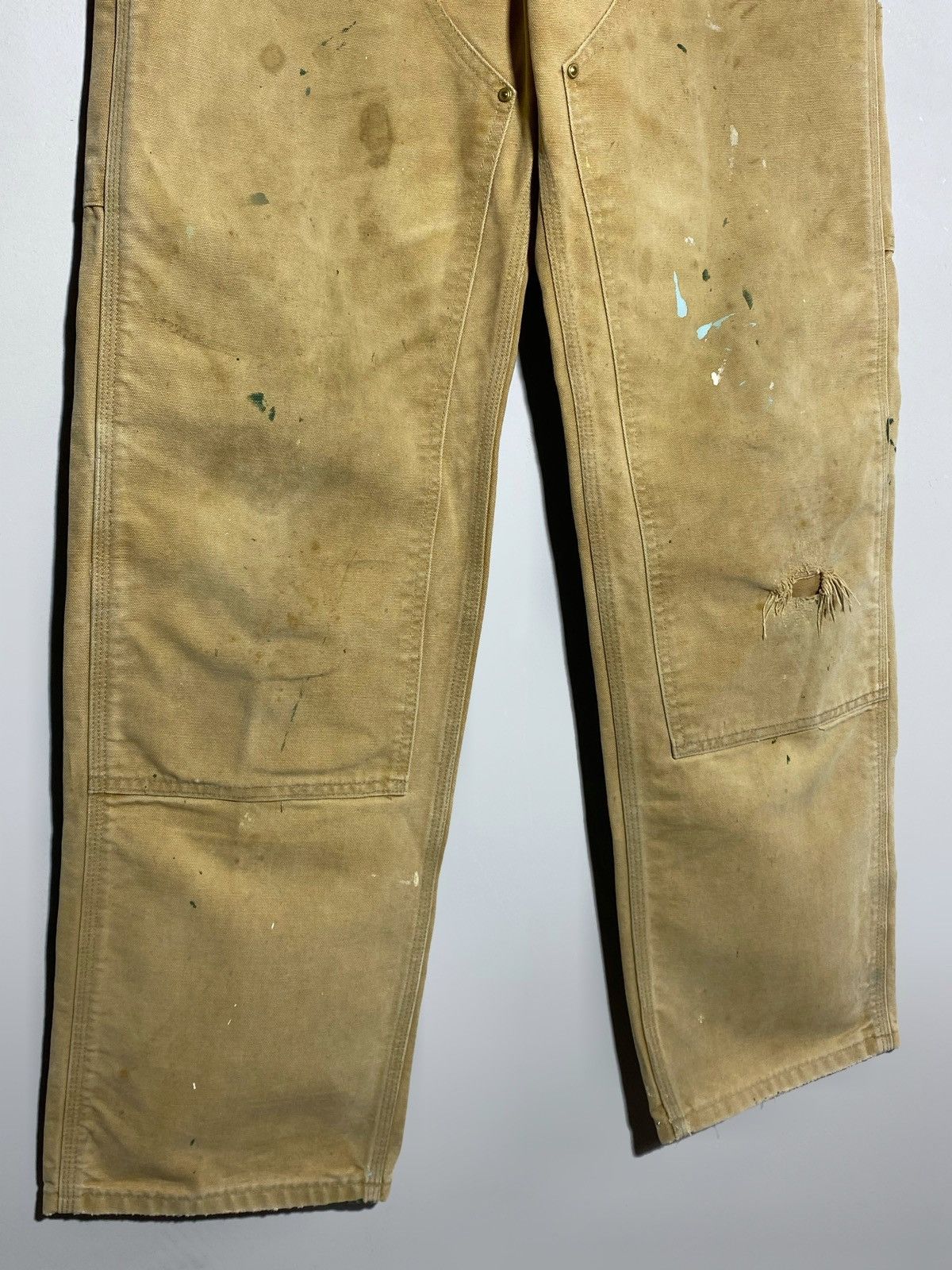 Carhartt Carhartt Vintage Double Knee Canvas Work Pants 33x34 Beige Size US 34 / EU 50 - 4 Thumbnail